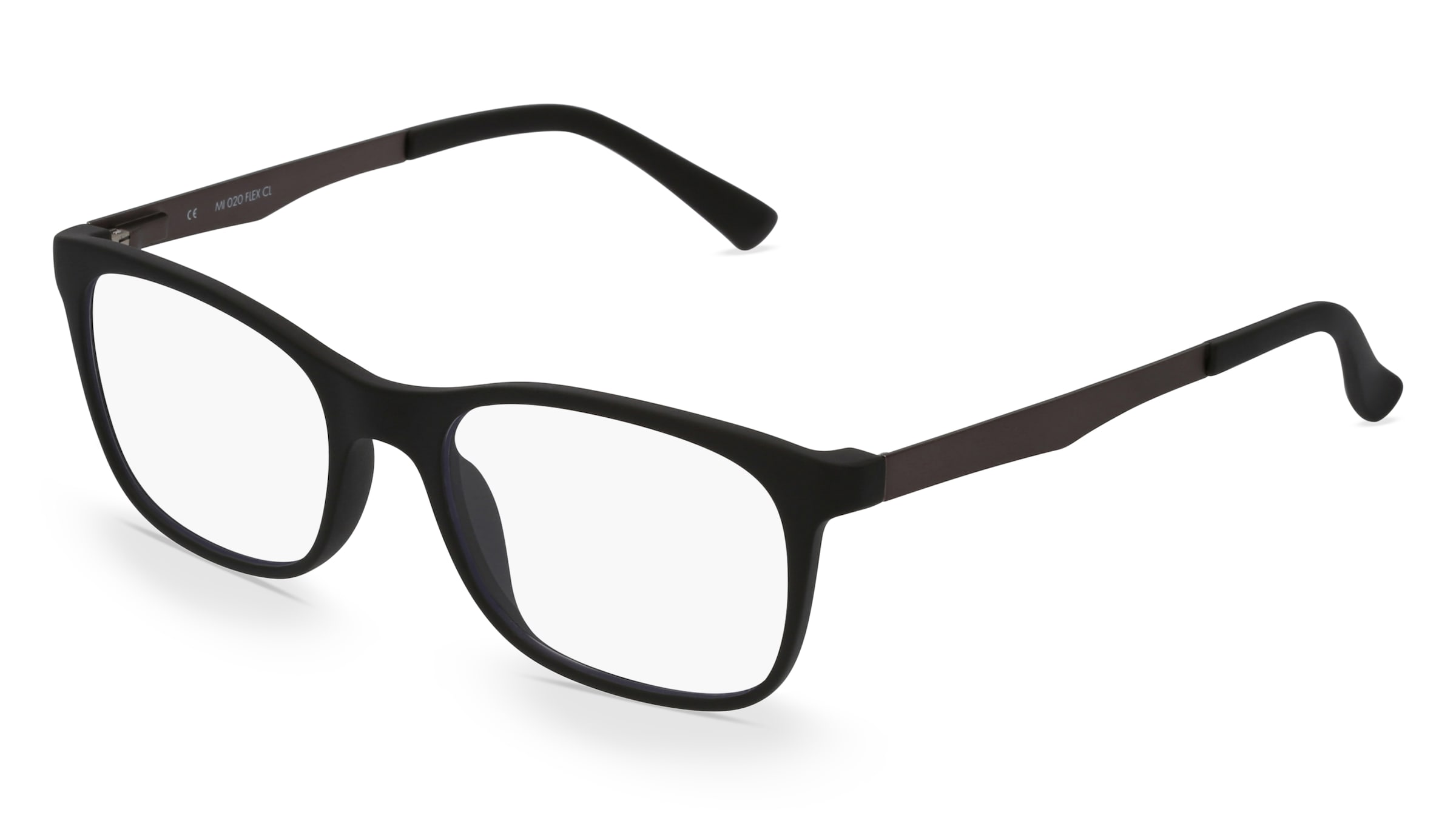 Fielmann MI 020 FLEX CL Herren-Brille inkl. Gläser Vollrand Quadratisch Propionat-Gestell 52/18/140, Schwarz