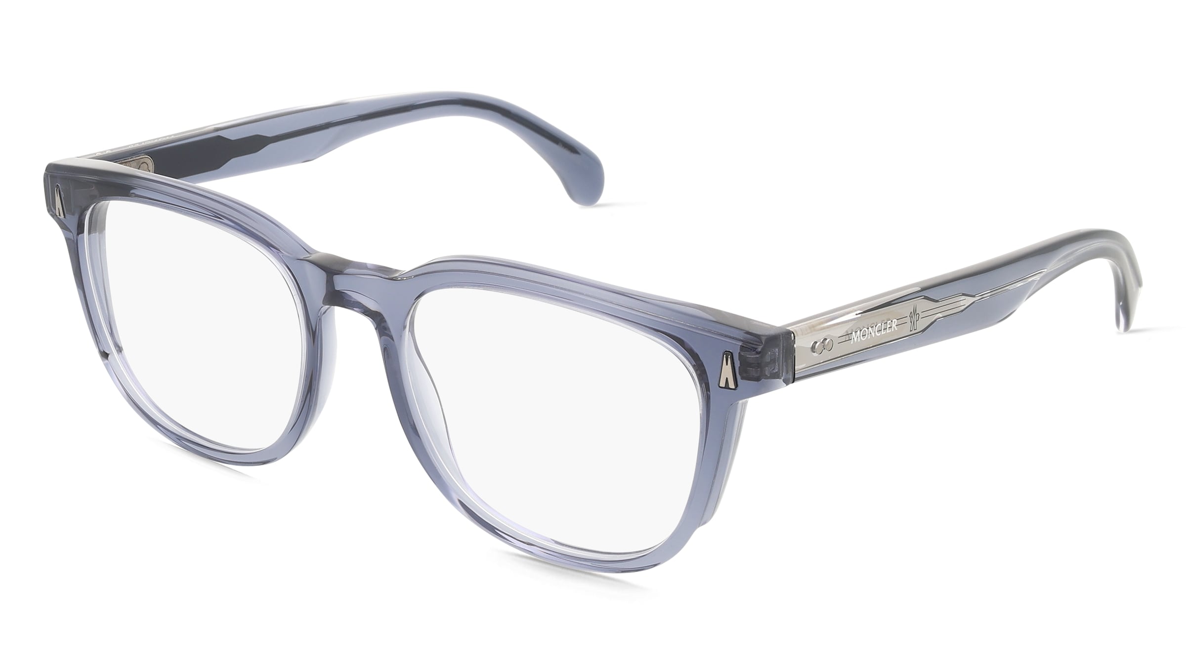 Moncler ME2002 Unisex-Brille inkl. Gläser Vollrand Quadratisch Acetat-Gestell 52/19/145, Blau