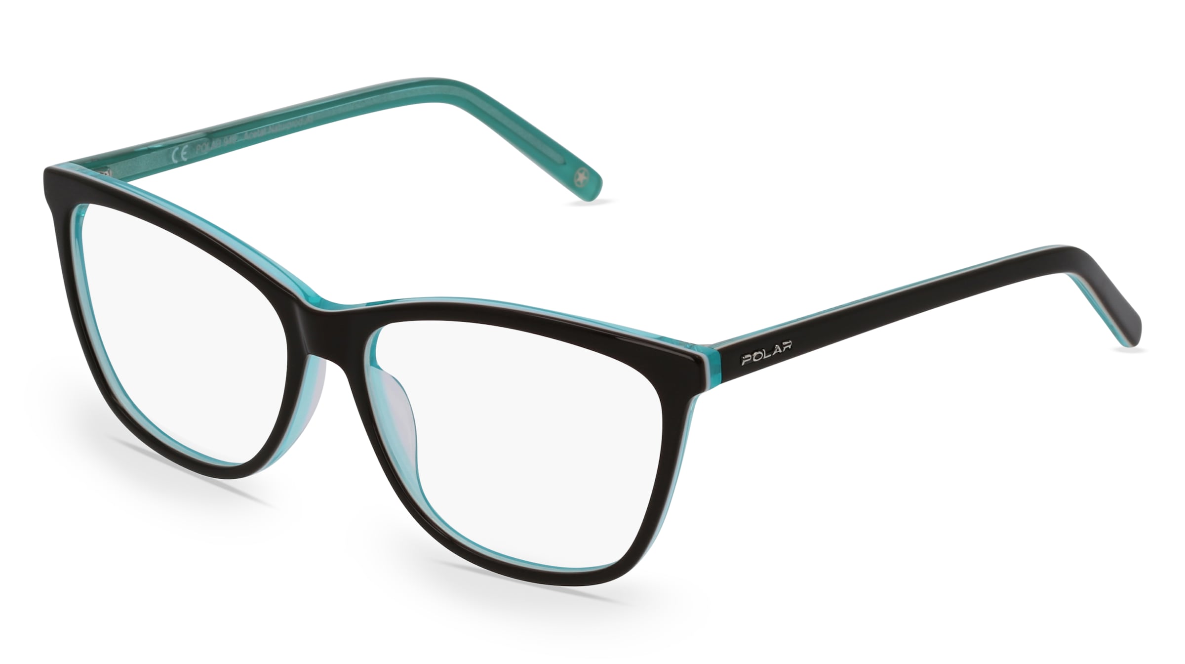 Polar 949 Damen-Brille inkl. Gläser Vollrand Eckig Kunststoff-Gestell 56mm/15mm/140mm, schwarz