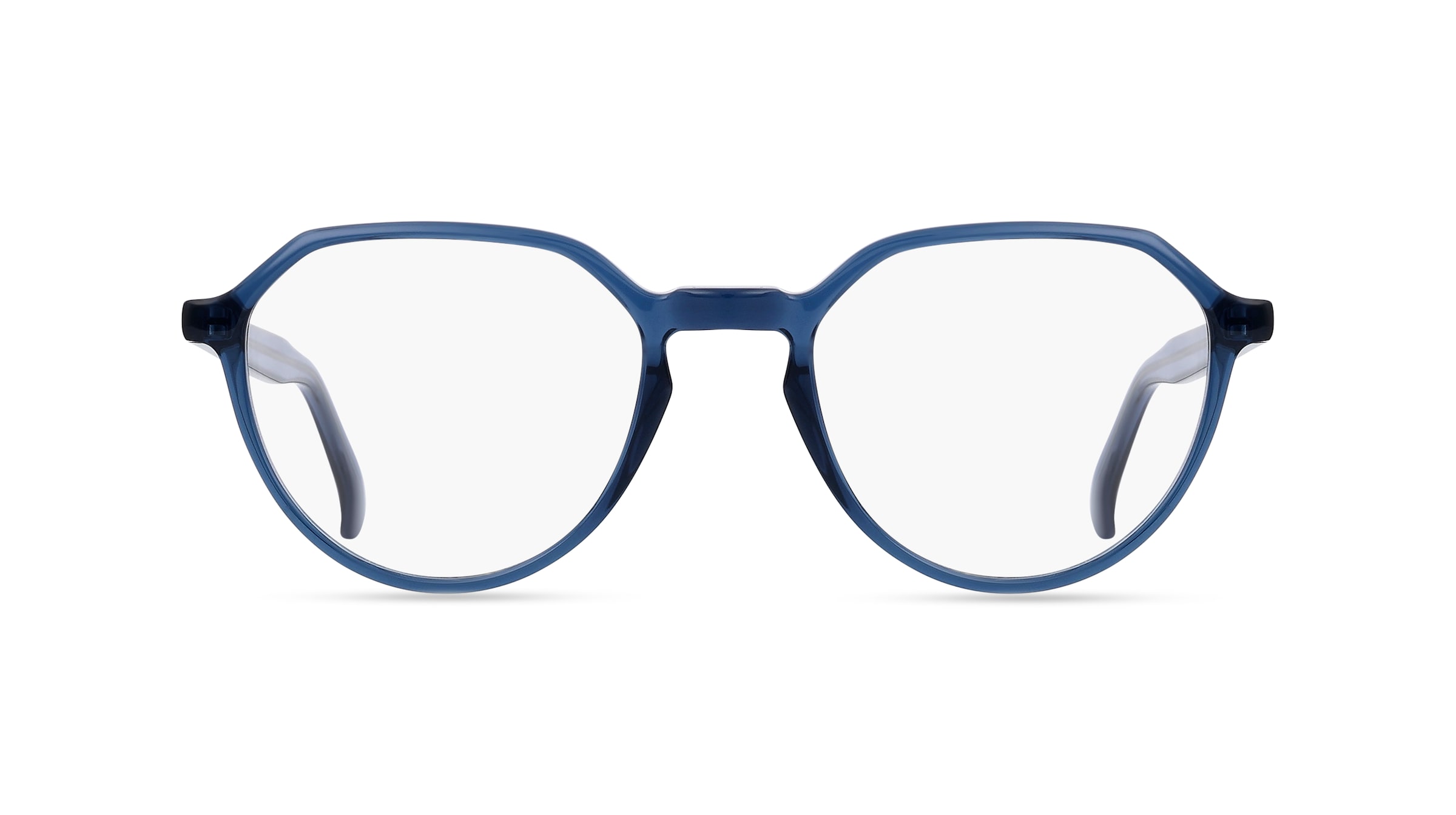 Fielmann ABC 068 CL Unisex-Brille inkl. Gläser Vollrand Panto Acetat-Gestell 51mm/20mm/140mm, blau