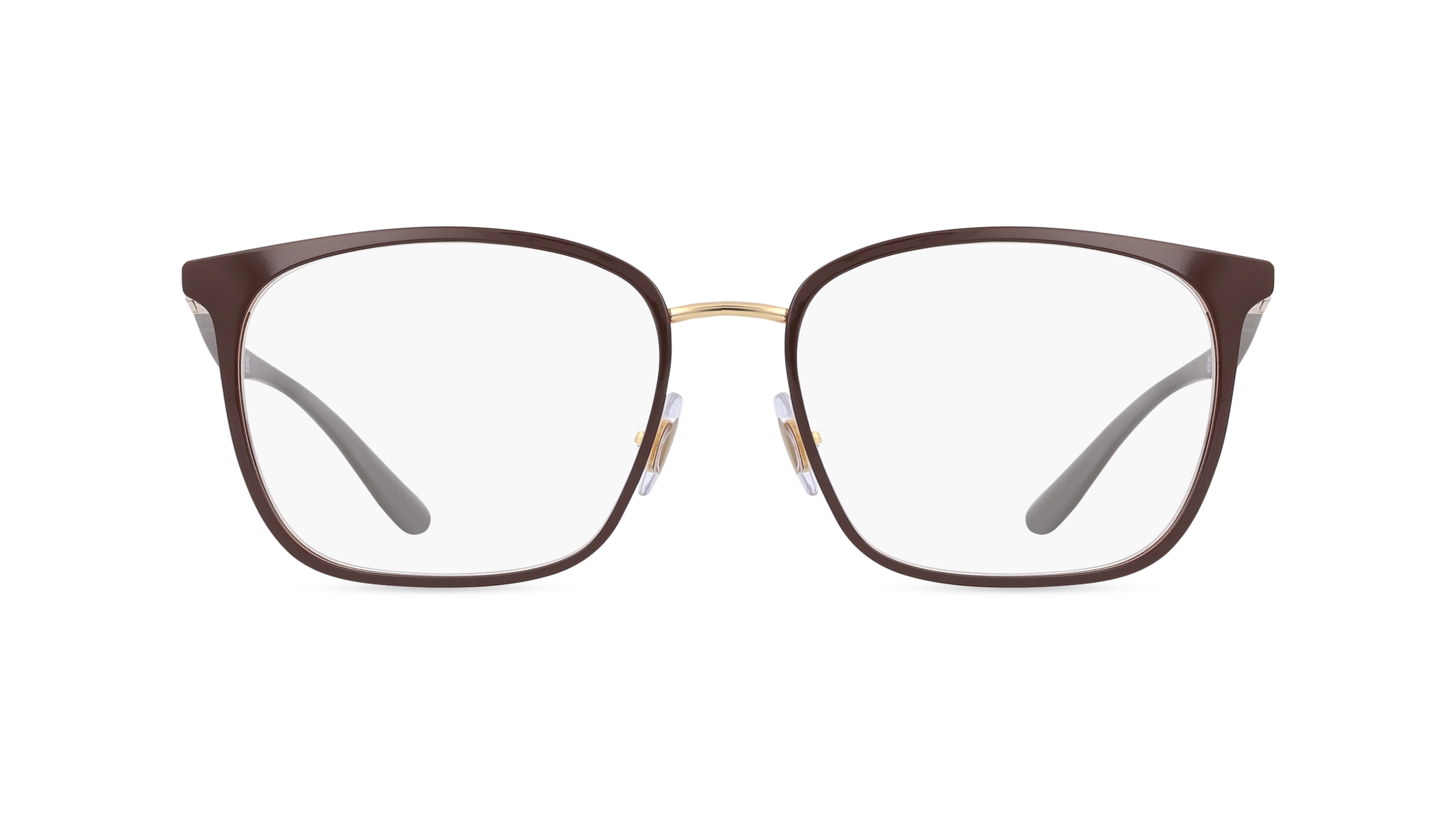 Ray-Ban RX6486 Unisex-Brille inkl. Gläser Vollrand Quadratisch Edelstahl-Gestell 54/17/145, braun