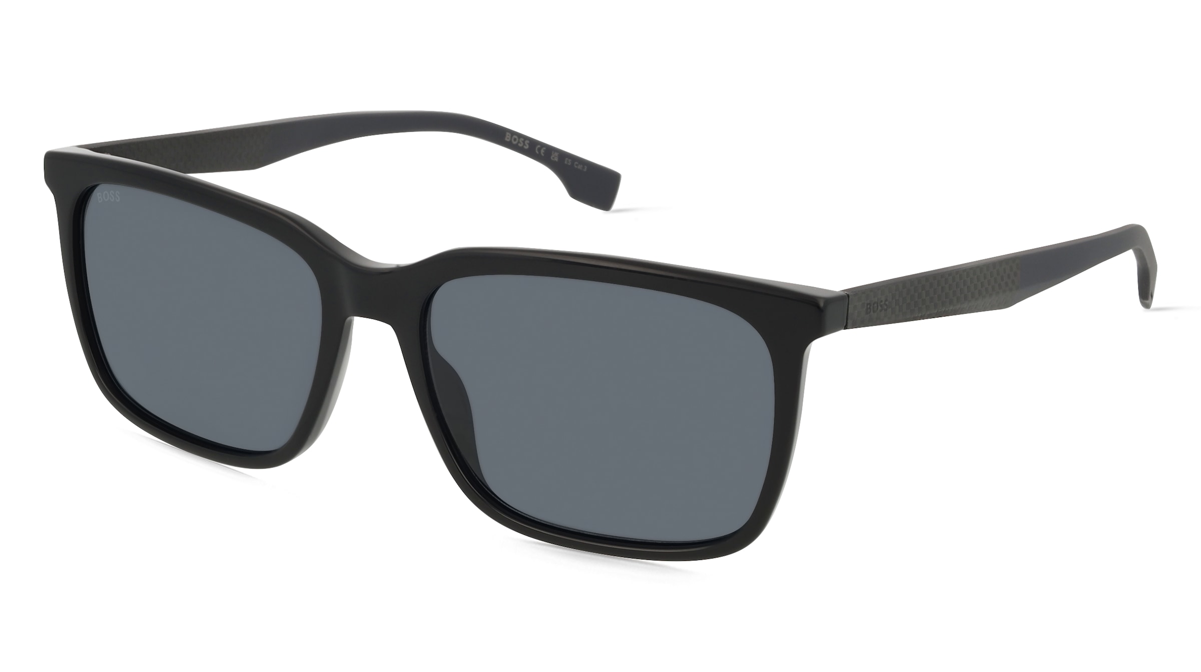 Boss 1579/S Herren-Sonnenbrille Vollrand Quadratisch Acetat-Gestell, Schwarz