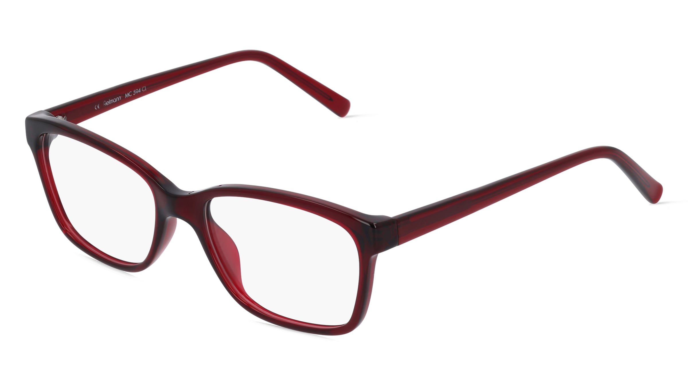 Fielmann MC 594 CL HELENE Damen-Brille inkl. Gläser Vollrand Butterfly Propionat-Gestell 53/17/135, Rot