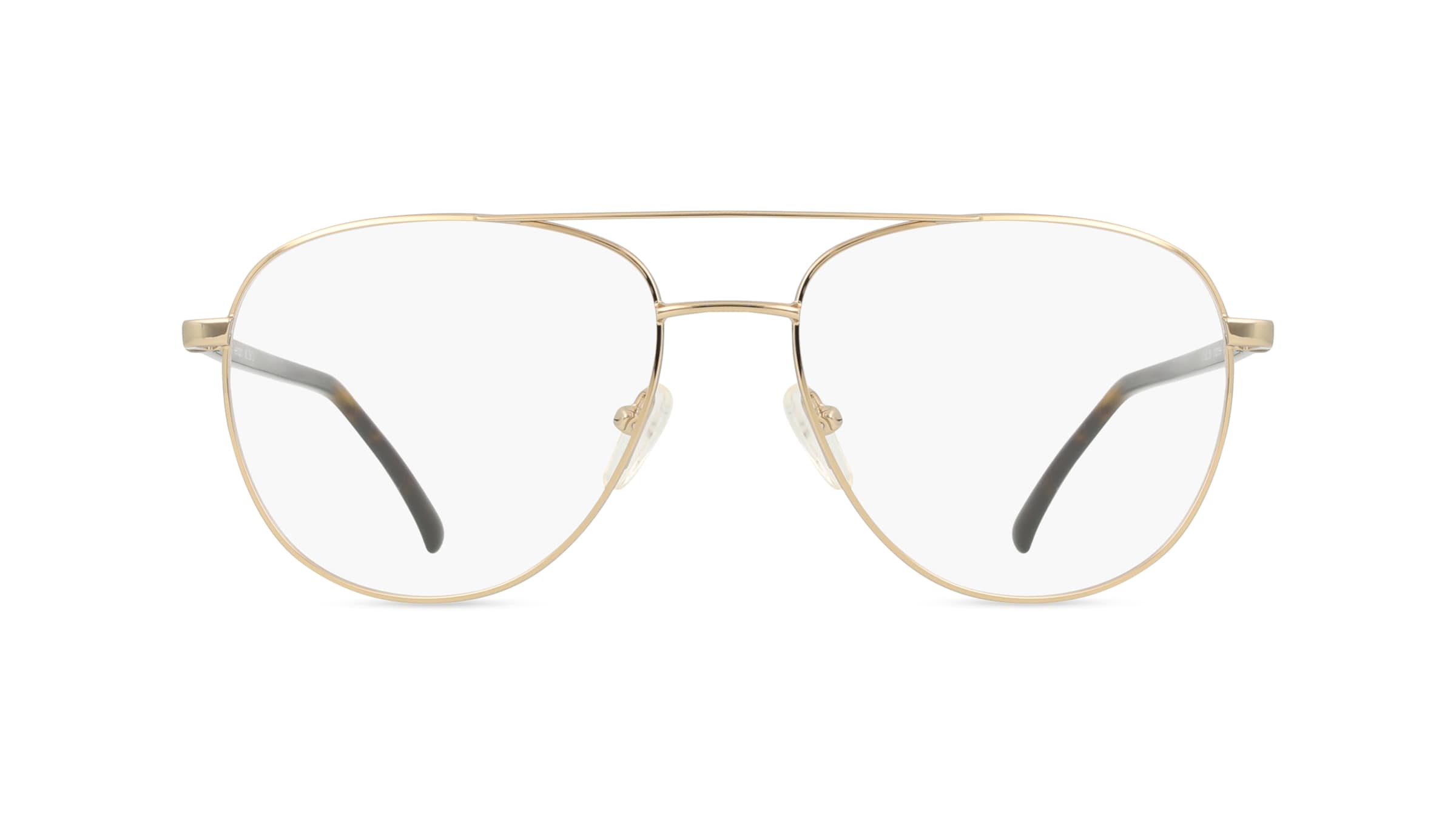 Fielmann MC 581 CL Unisex-Brille inkl. Gläser Vollrand Pilot Edelstahl-Gestell 56mm/16mm/140mm, gold