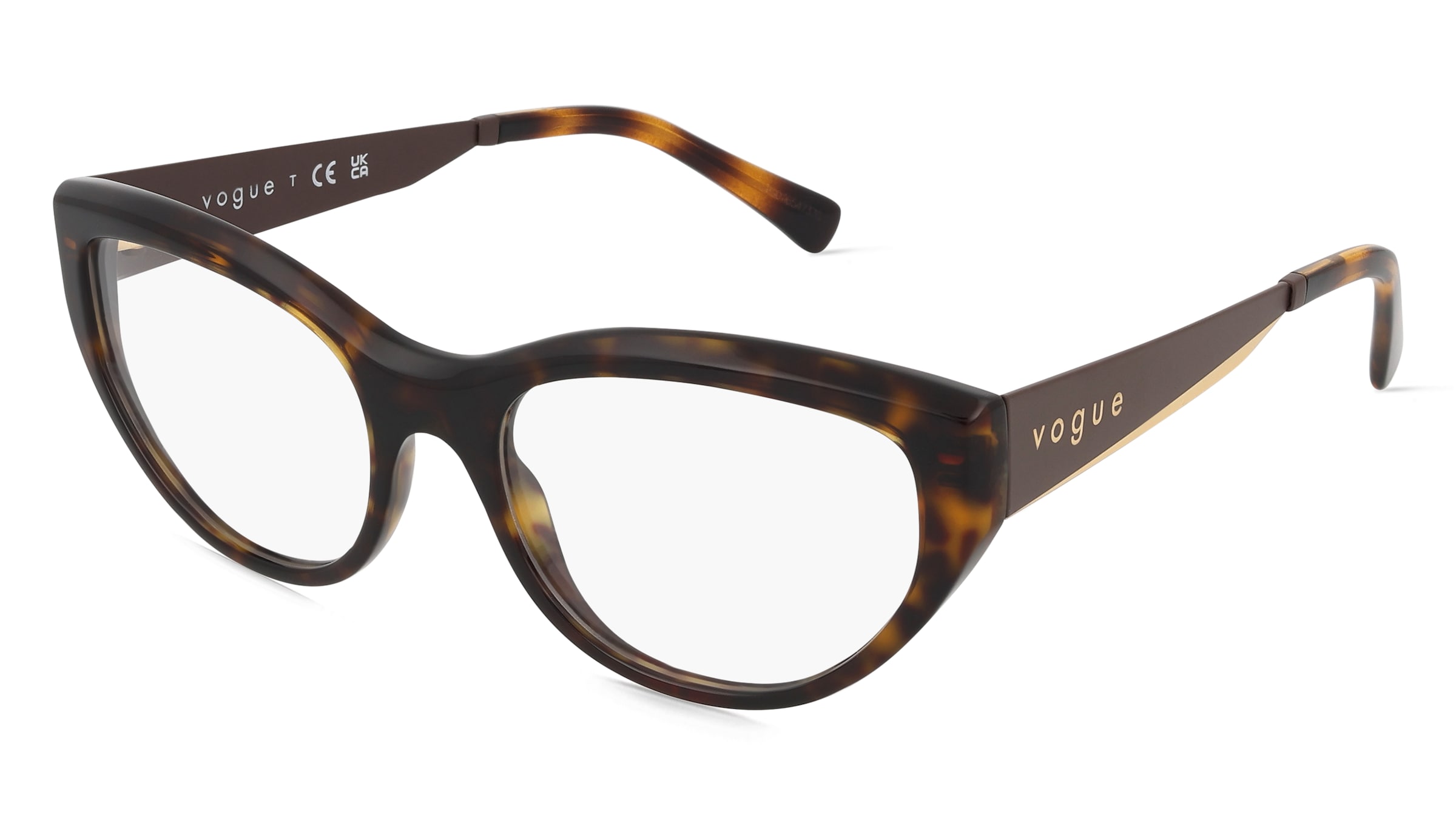 Vogue 0VO5560 Damen-Brille inkl. Gläser Vollrand Quadratisch Acetat-Gestell 53/18/140, Havanna