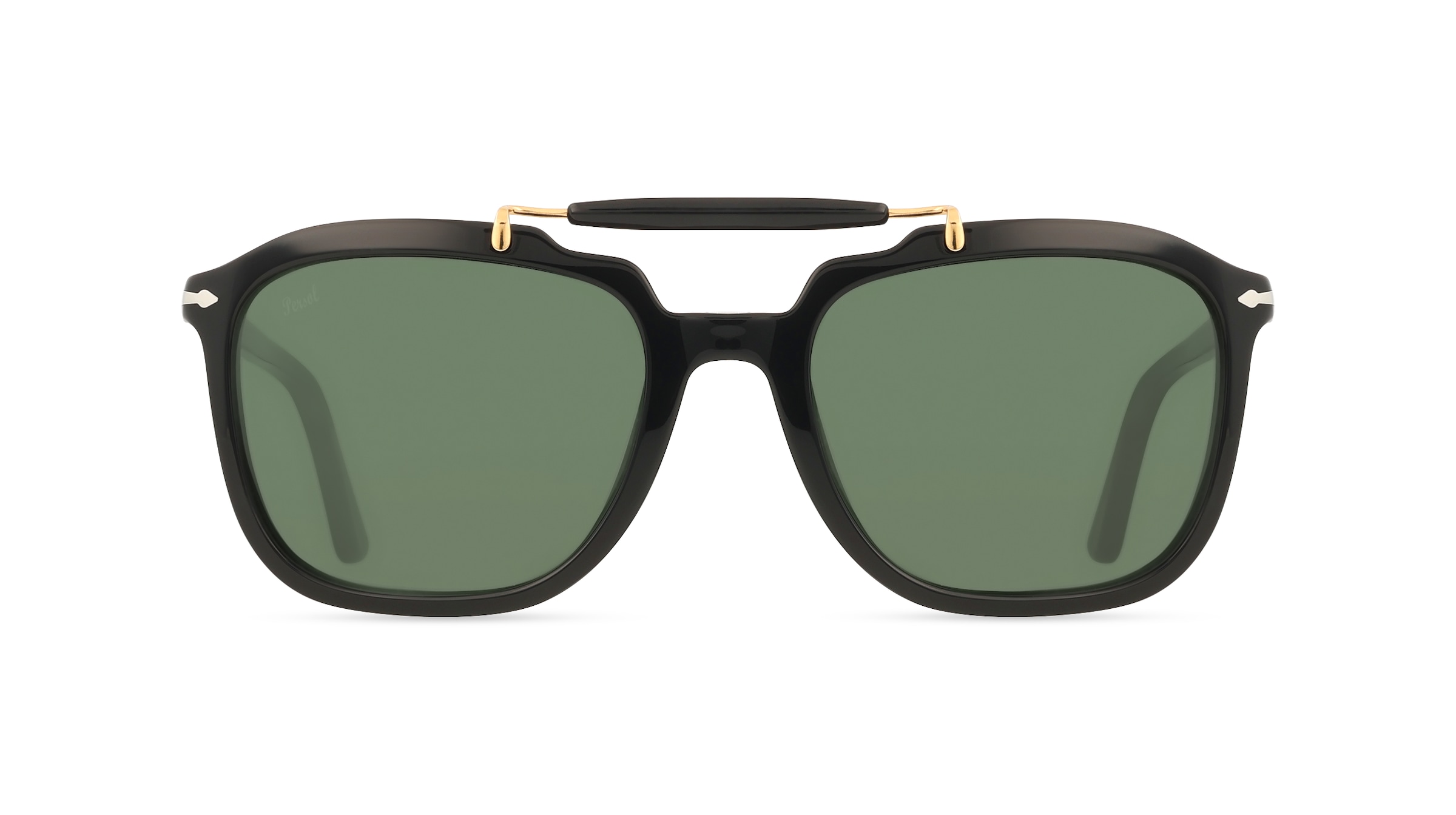 Persol PO0203S Unisex-Sonnenbrille Vollrand Quadratisch Acetat-Gestell, Schwarz