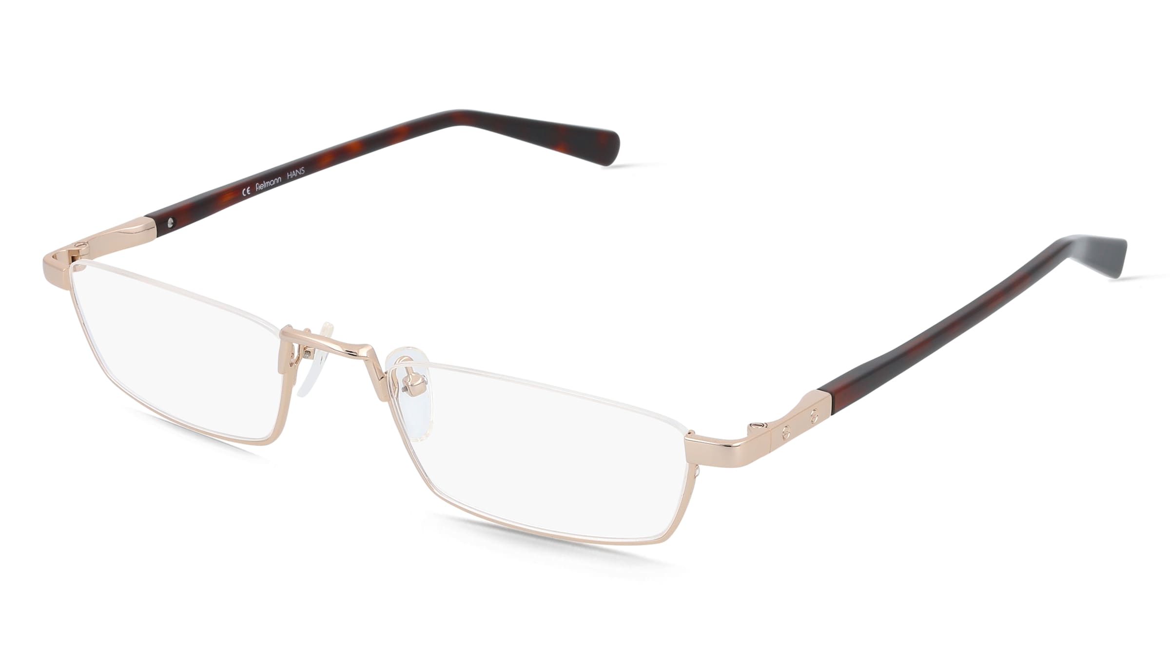 Fielmann OPH 9974 CL HANS Herren-Brille inkl. Gläser Halbrand Halb Edelstahl-Gestell 53/21/150, Gold