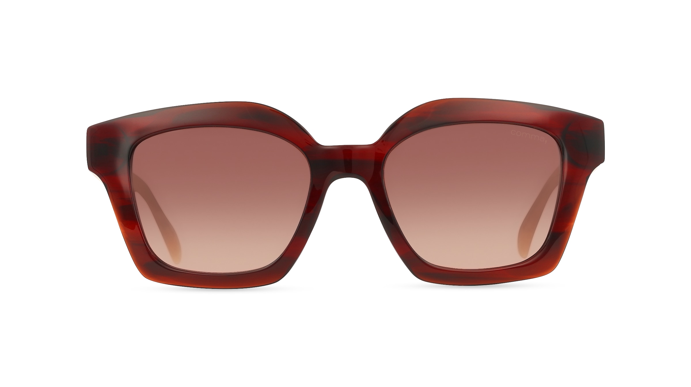 Comma 77197 Damen-Sonnenbrille Vollrand Eckig Kunststoff-Gestell, rot