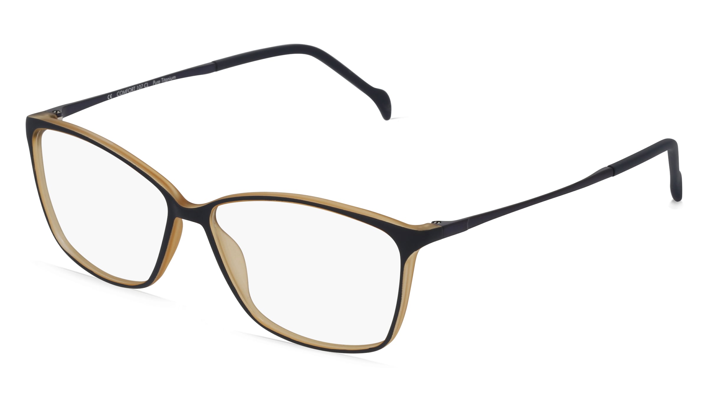 Fielmann COMFORT 107 CL Damen-Brille inkl. Gläser Vollrand Quadratisch TR90-Gestell 54/12/135, Blau