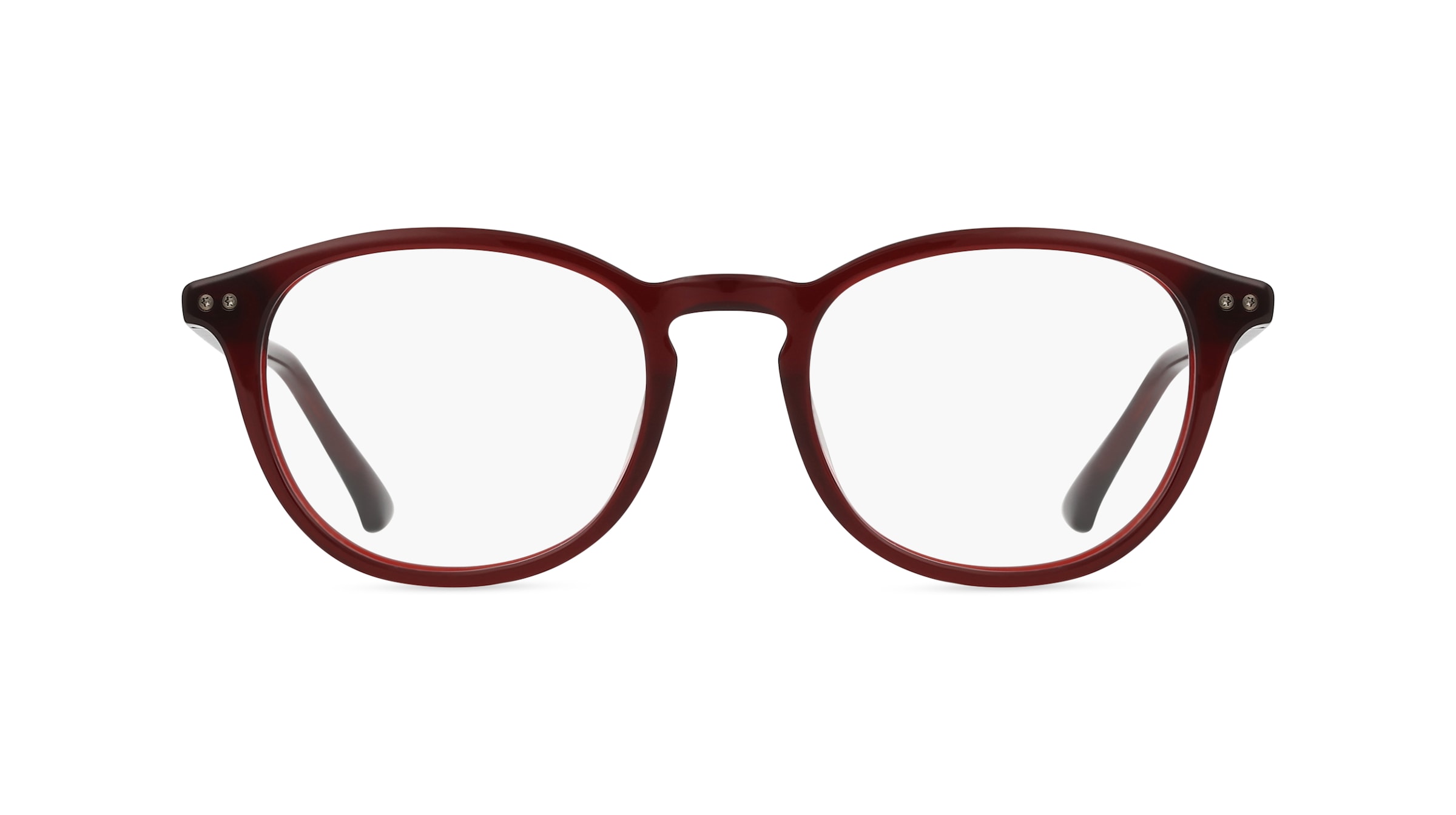 Fielmann LN 051 CL SAM Unisex-Brille inkl. Gläser Vollrand Panto Acetat-Gestell 49mm/19mm/145mm, rot