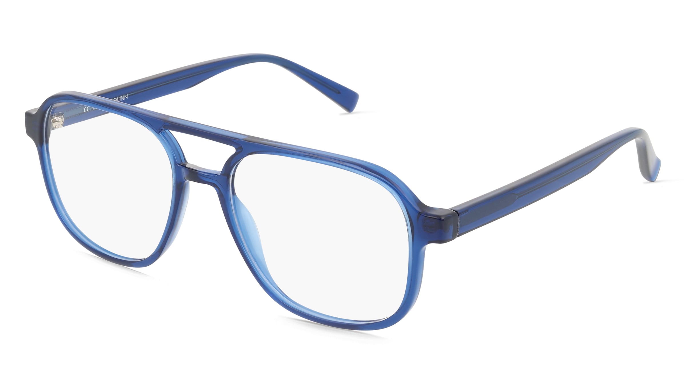 Fielmann LD 039 FA QUINN Unisex-Brille inkl. Gläser Vollrand Quadratisch Acetat-Gestell 53/17/145, Blau