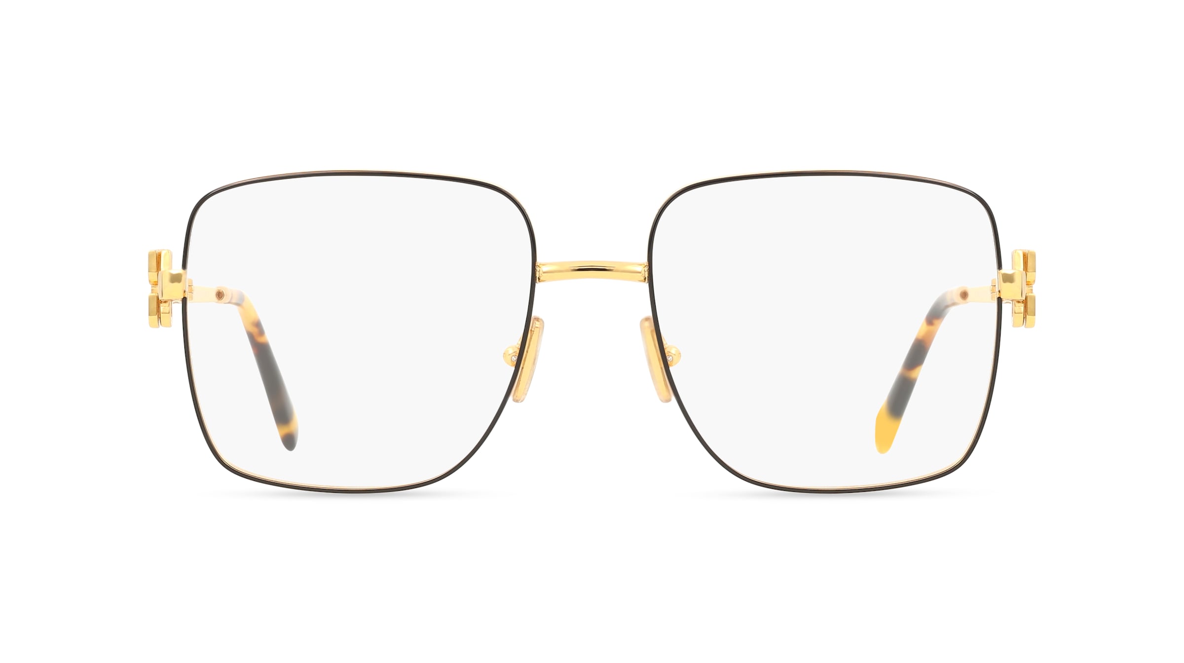 Miu Miu MU51XV Damen-Brille inkl. Gläser Vollrand Quadratisch Metall-Gestell 54/17/135, Schwarz