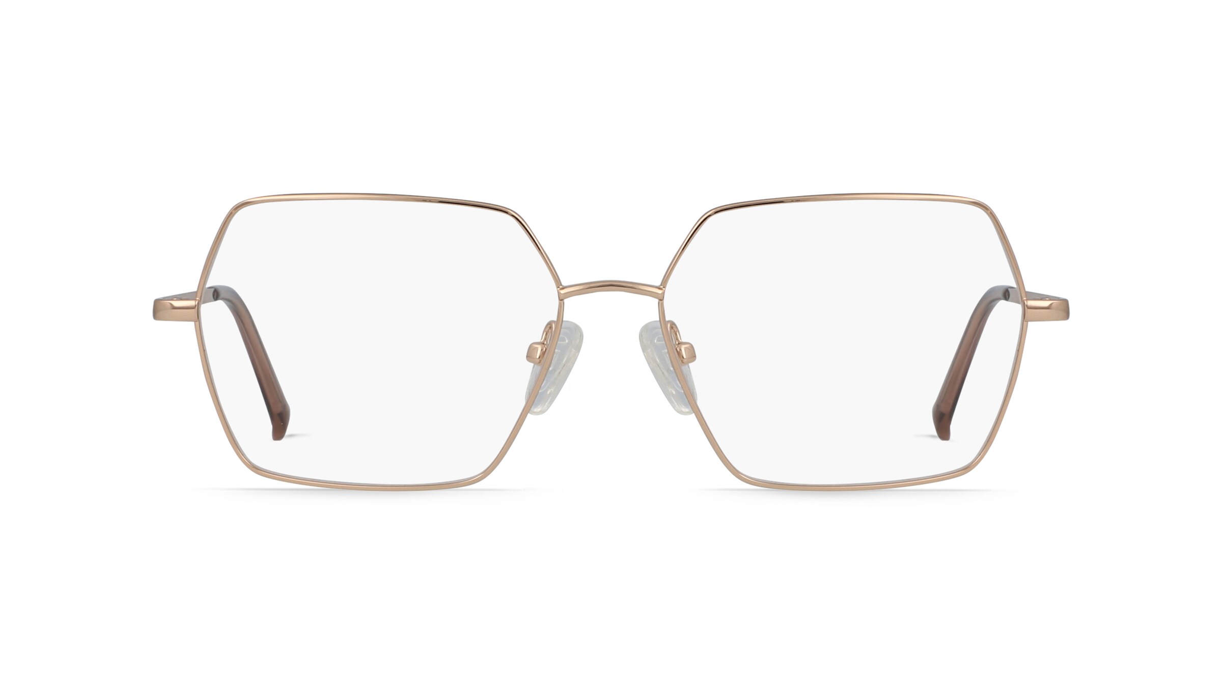 Fielmann BD 459 FA Damen-Brille inkl. Gläser Vollrand Achteckig Edelstahl-Gestell 53mm/15mm/135mm, gold