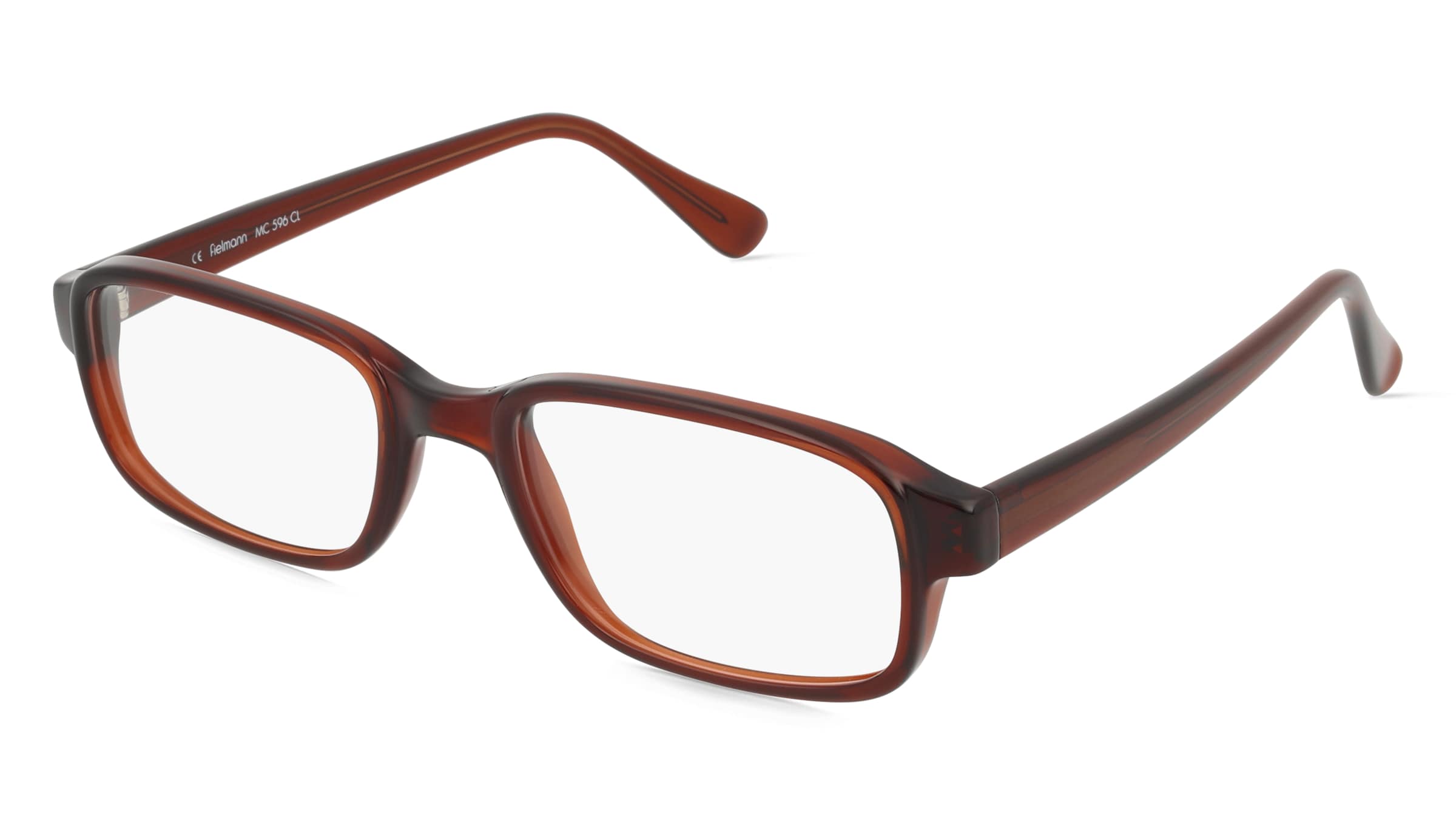 Fielmann MC 596 CL Herren-Brille inkl. Gläser Vollrand Eckig Propionat-Gestell 52mm/19mm/140mm, braun