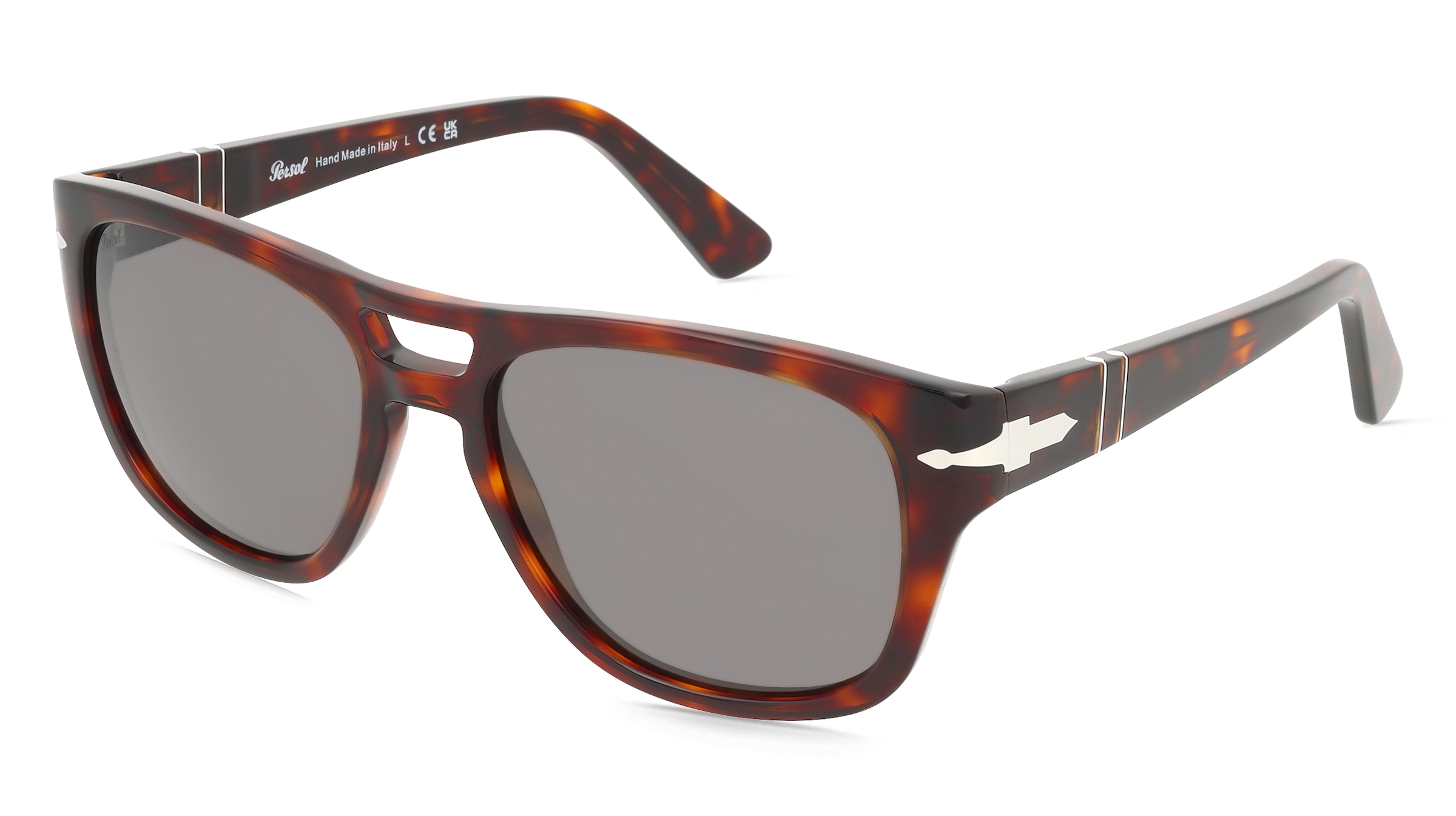 Persol PO3366S Unisex-Sonnenbrille Vollrand Quadratisch Acetat-Gestell, Havanna