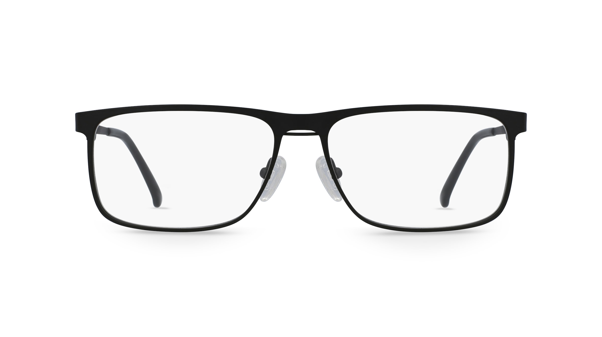 Fielmann CY 001 FLEX CL Herren-Brille inkl. Gläser Vollrand Eckig Edelstahl-Gestell 57mm/16mm/140mm, Schwarz