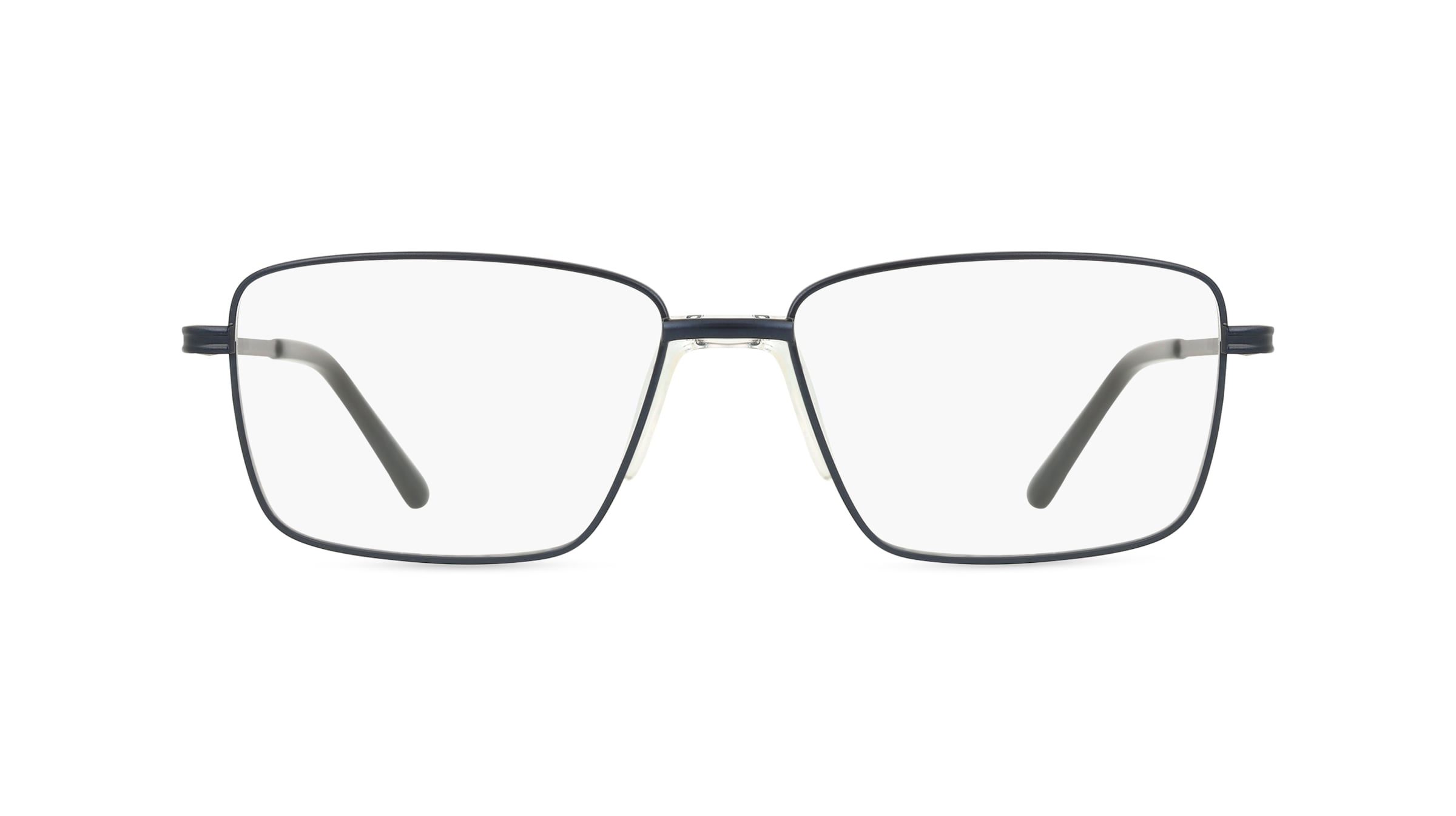 Fielmann BD 446 TR Herren-Brille inkl. Gläser Vollrand Eckig Edelstahl-Gestell 54mm/16mm/140mm, blau