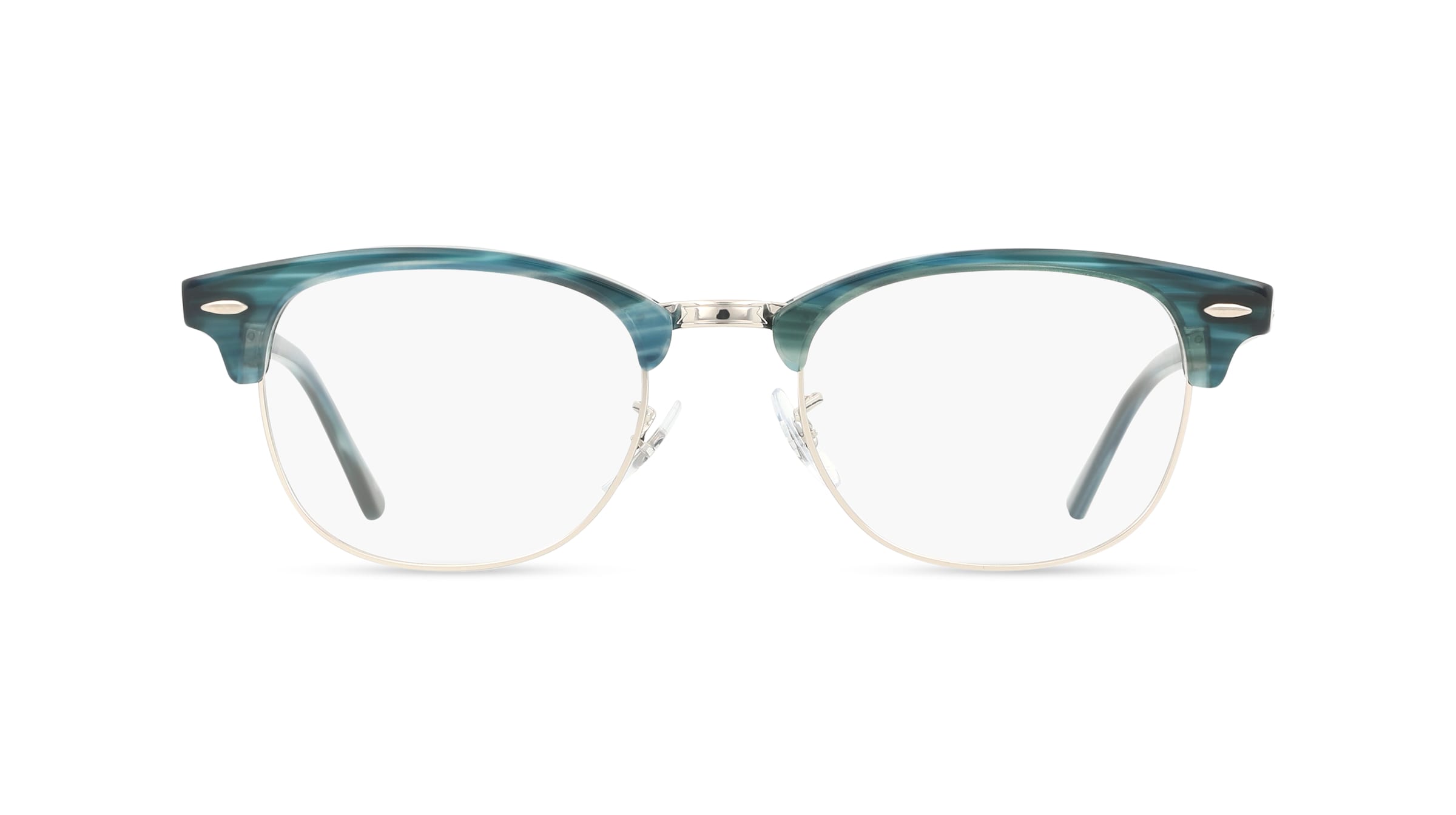 Ray-Ban 0RX5154 Unisex-Brille inkl. Gläser Vollrand Eckig Acetat-Gestell 53mm/21mm/150mm, Grün