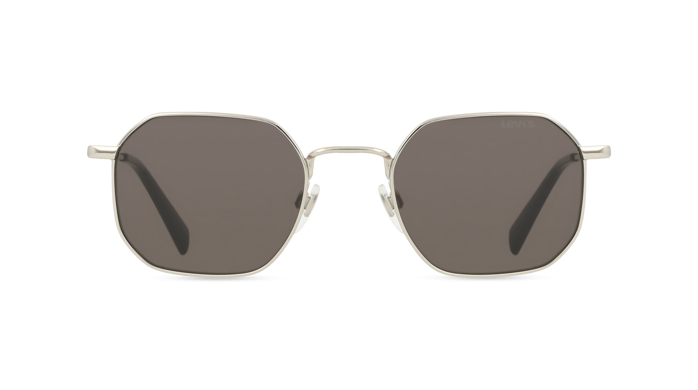 Levi's LV 1035/S Unisex-Sonnenbrille Vollrand Achteckig Metall-Gestell, silber