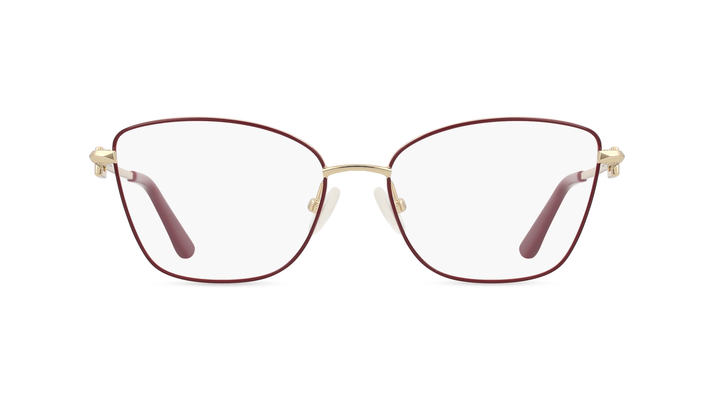 Guess GU2974 Damen-Brille inkl. Gläser Vollrand Cateye Metall-Gestell 52mm/16mm/140mm, rot