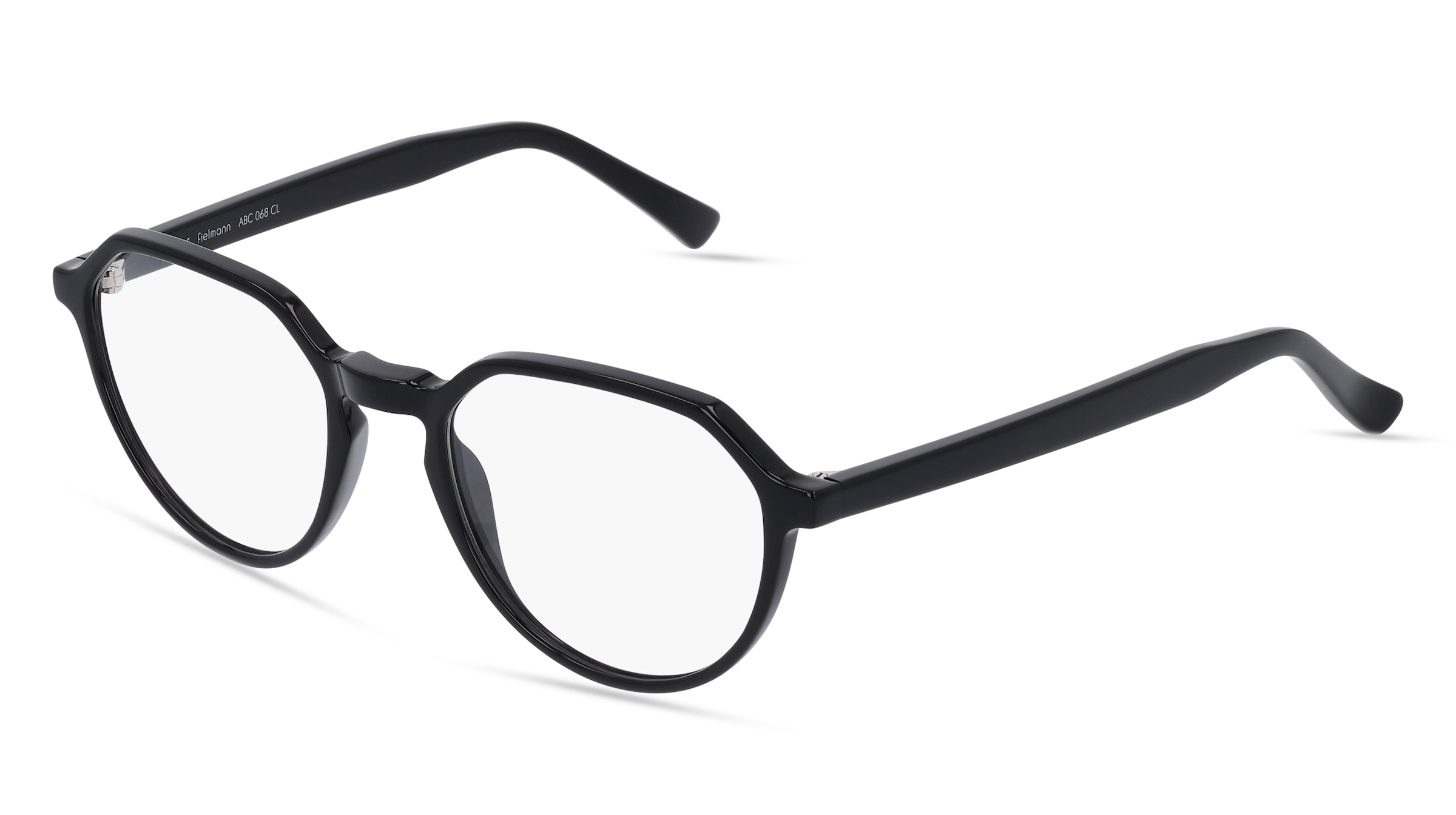 Fielmann ABC 068 CL Unisex-Brille inkl. Gläser Vollrand Panto Acetat-Gestell 51/20/140, Schwarz