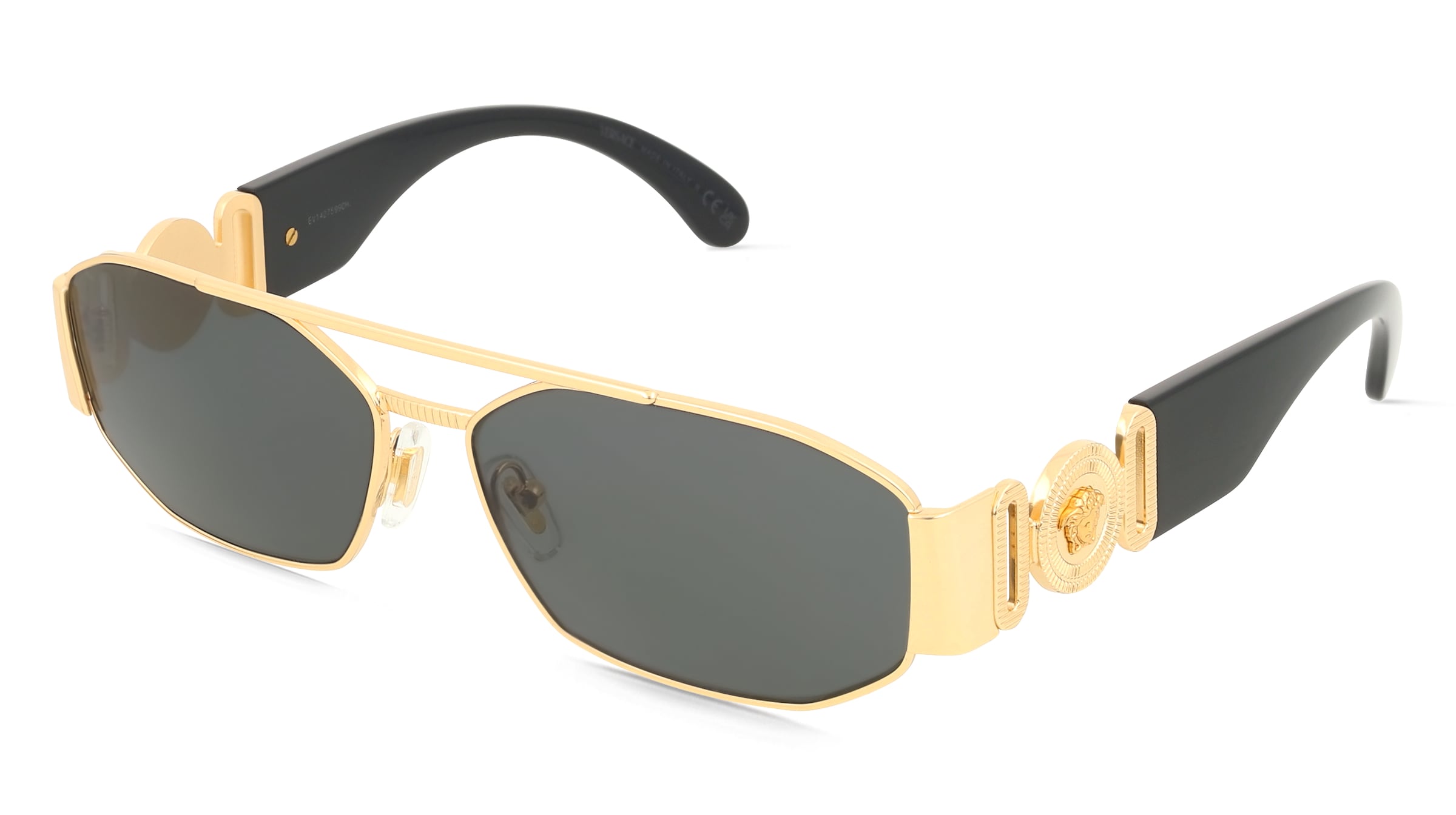 Versace 0VE2287 Herren-Sonnenbrille Vollrand Geometrisch Metall-Gestell, Gold