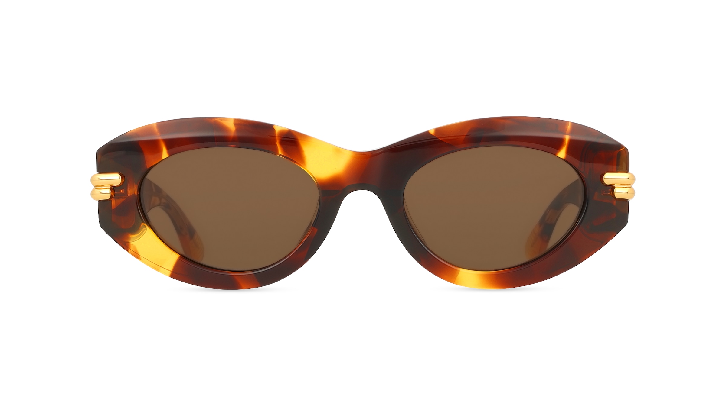 Bottega Veneta BV1322S Damen-Sonnenbrille Vollrand Schmal Acetat-Gestell, braun