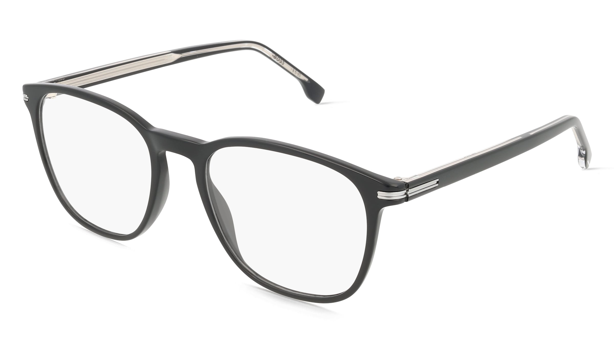 Boss 1680 Herren-Brille inkl. Gläser Vollrand Panto Acetat-Gestell 53/19/145, Schwarz