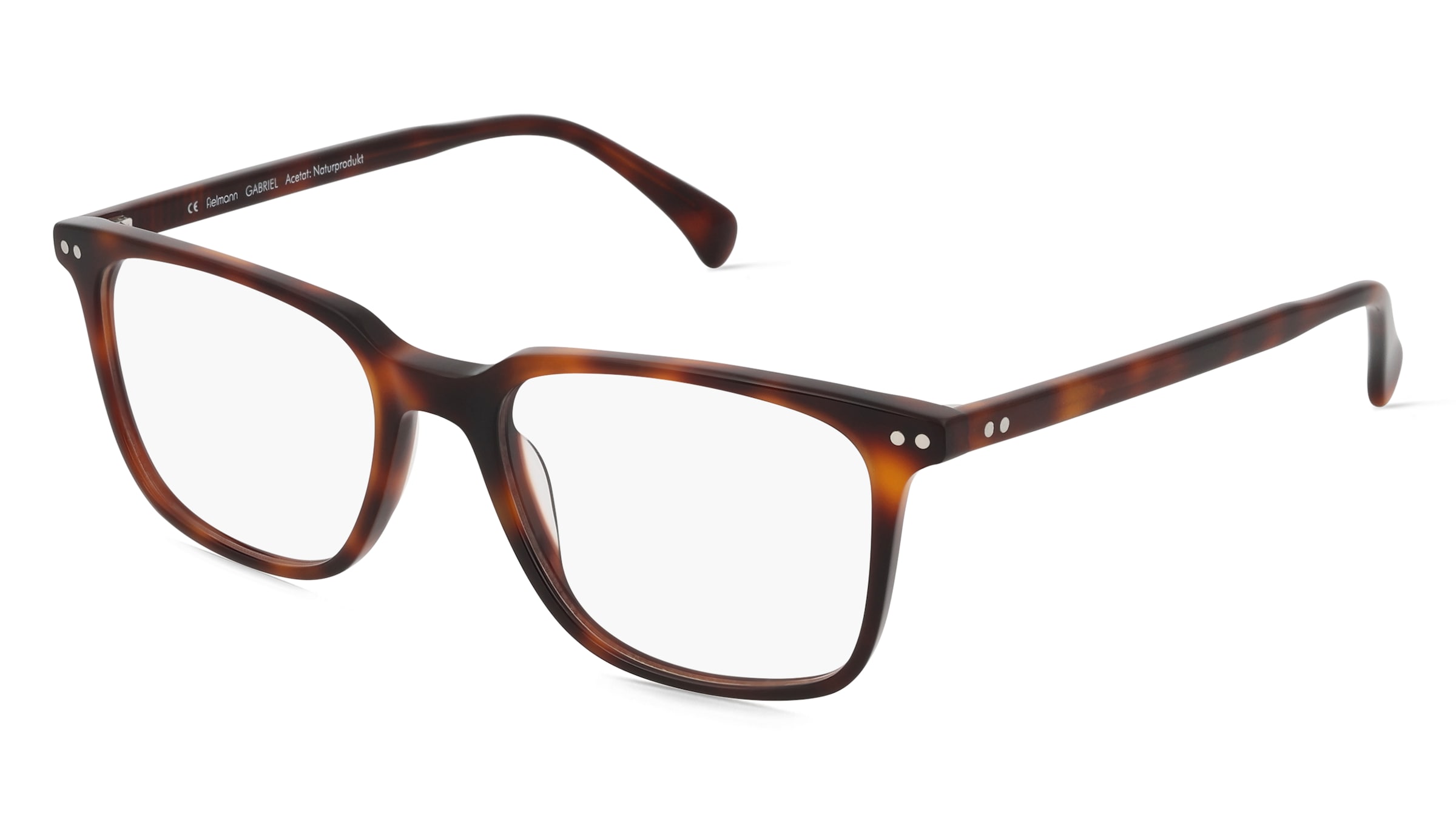 Fielmann OL 026 CL GABRIEL Herren-Brille inkl. Gläser Vollrand Quadratisch Acetat-Gestell 52/18/145, Havanna
