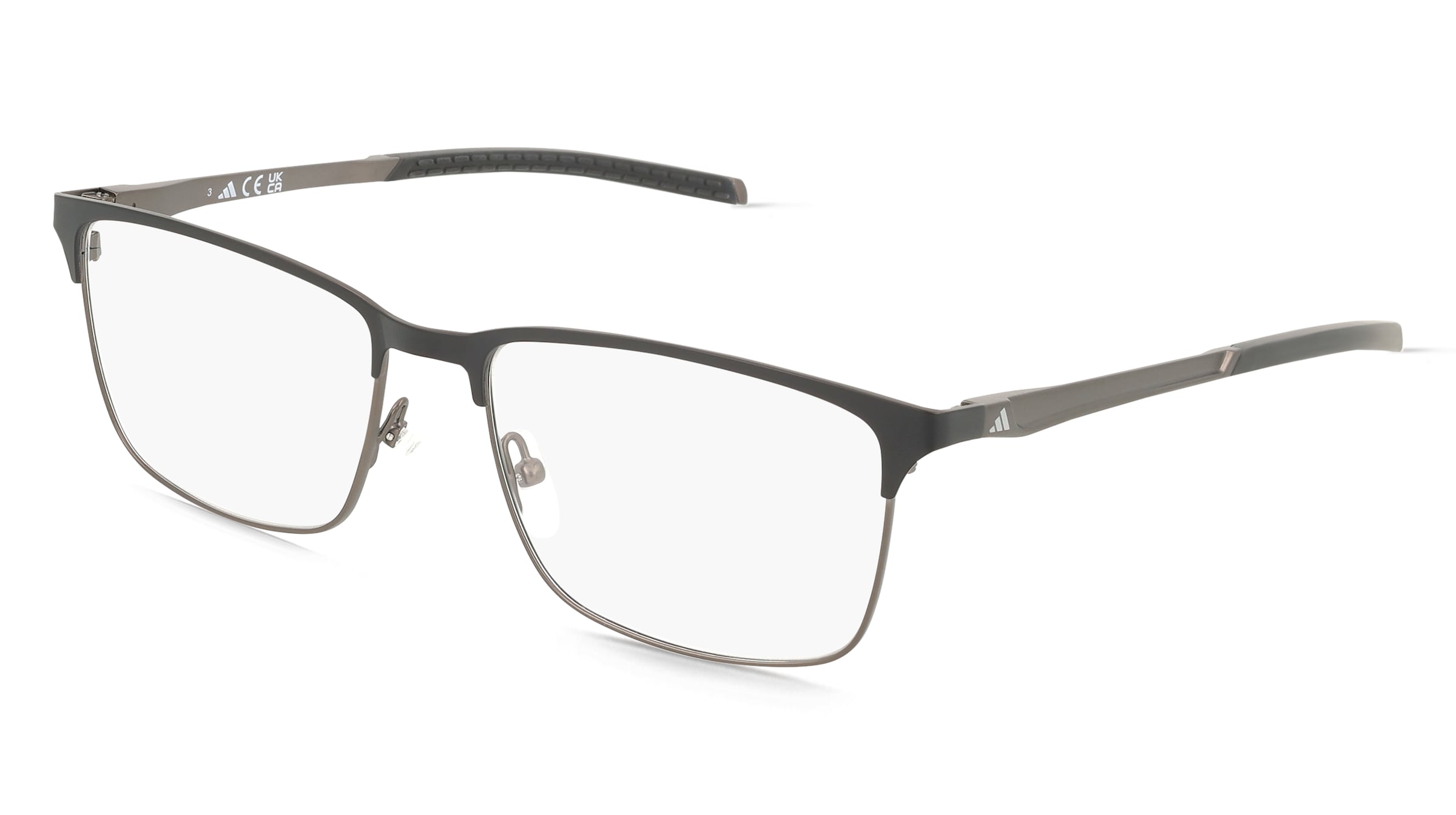 adidas SP5106 Herren-Brille inkl. Gläser Vollrand Eckig Metall-Gestell 55/17/140, Schwarz
