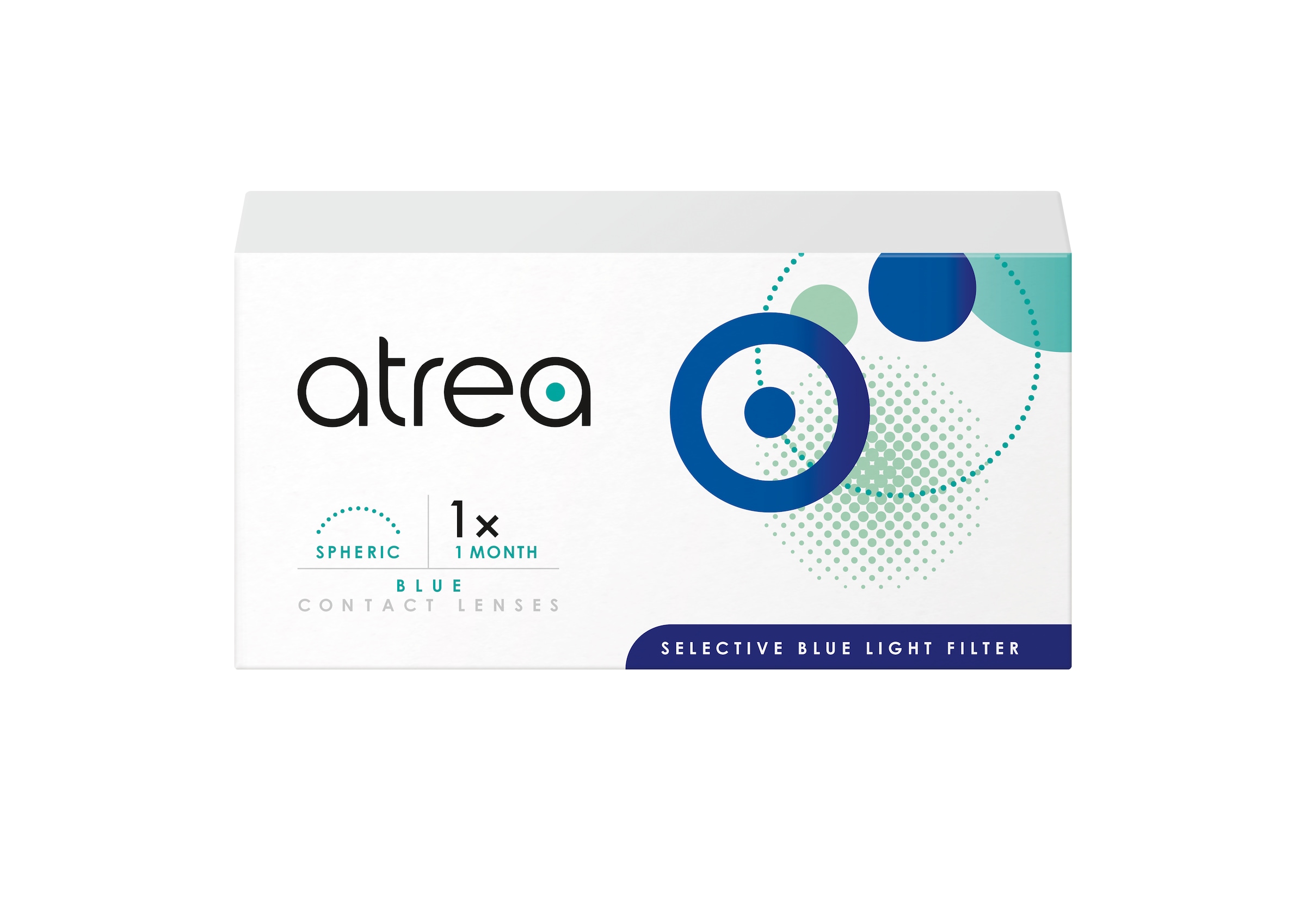 Interojo Atrea Blue 1 Month (1er Packung) Monatslinsen (-0.75 Dpt & Bc 8.6) Mit Uv-Schutz Mit Blaulichtfilter