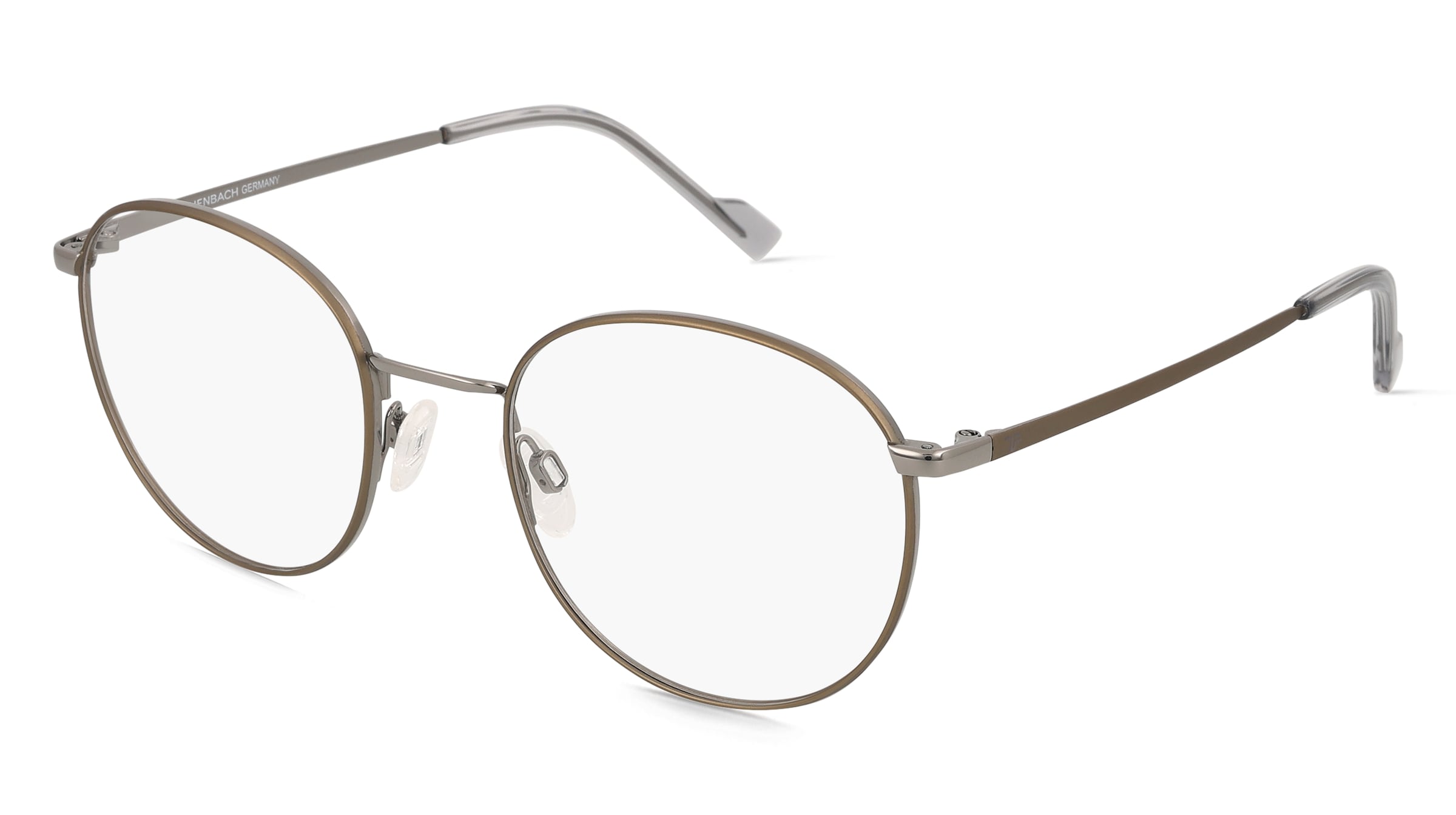 Eschenbach 820959 Herren-Brille inkl. Gläser Vollrand Panto Titan-Gestell 50mm/20mm/140mm, Grau