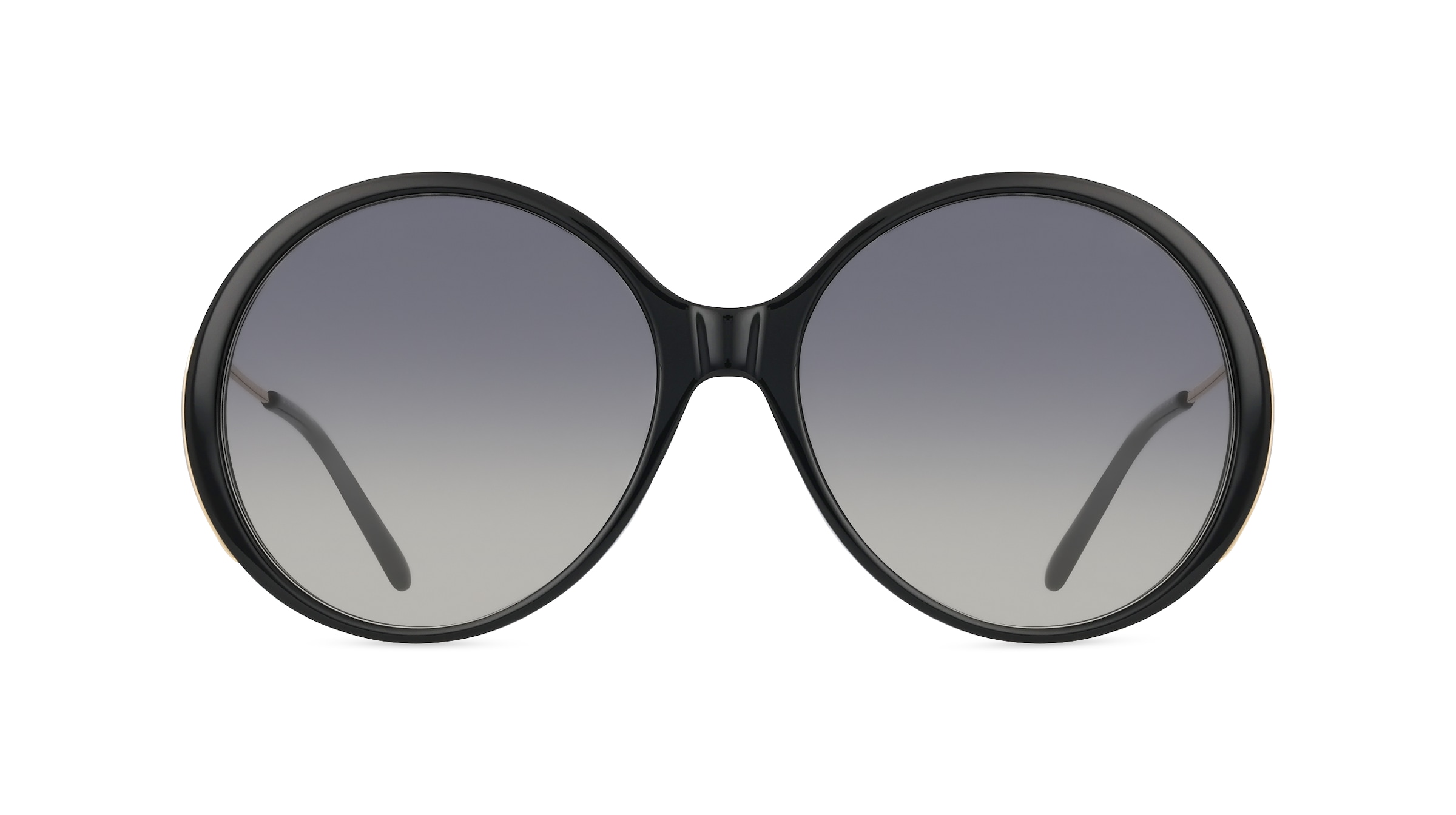 Chloé CH0171S Damen-Sonnenbrille Vollrand Rund Kunststoff-Gestell, schwarz