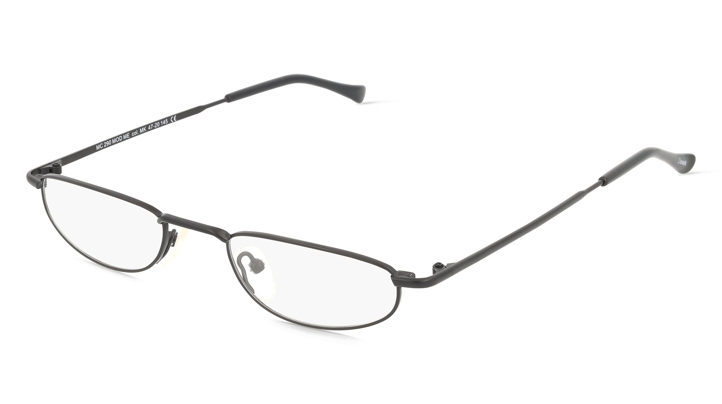 Fielmann MC 290 MOD CL Unisex-Brille inkl. Gläser Vollrand Halb Metall-Gestell 47/20/135, Schwarz