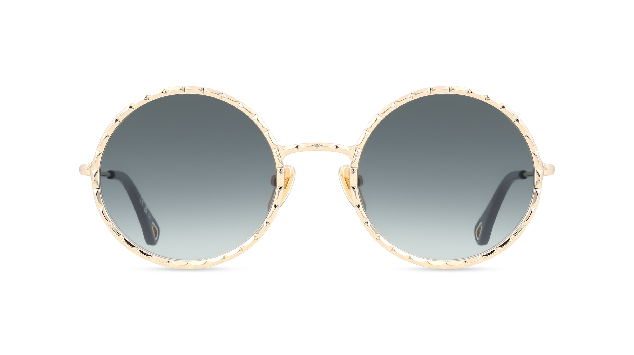Chloé CH0230S Unisex-Sonnenbrille Vollrand Rund Metall-Gestell, gold