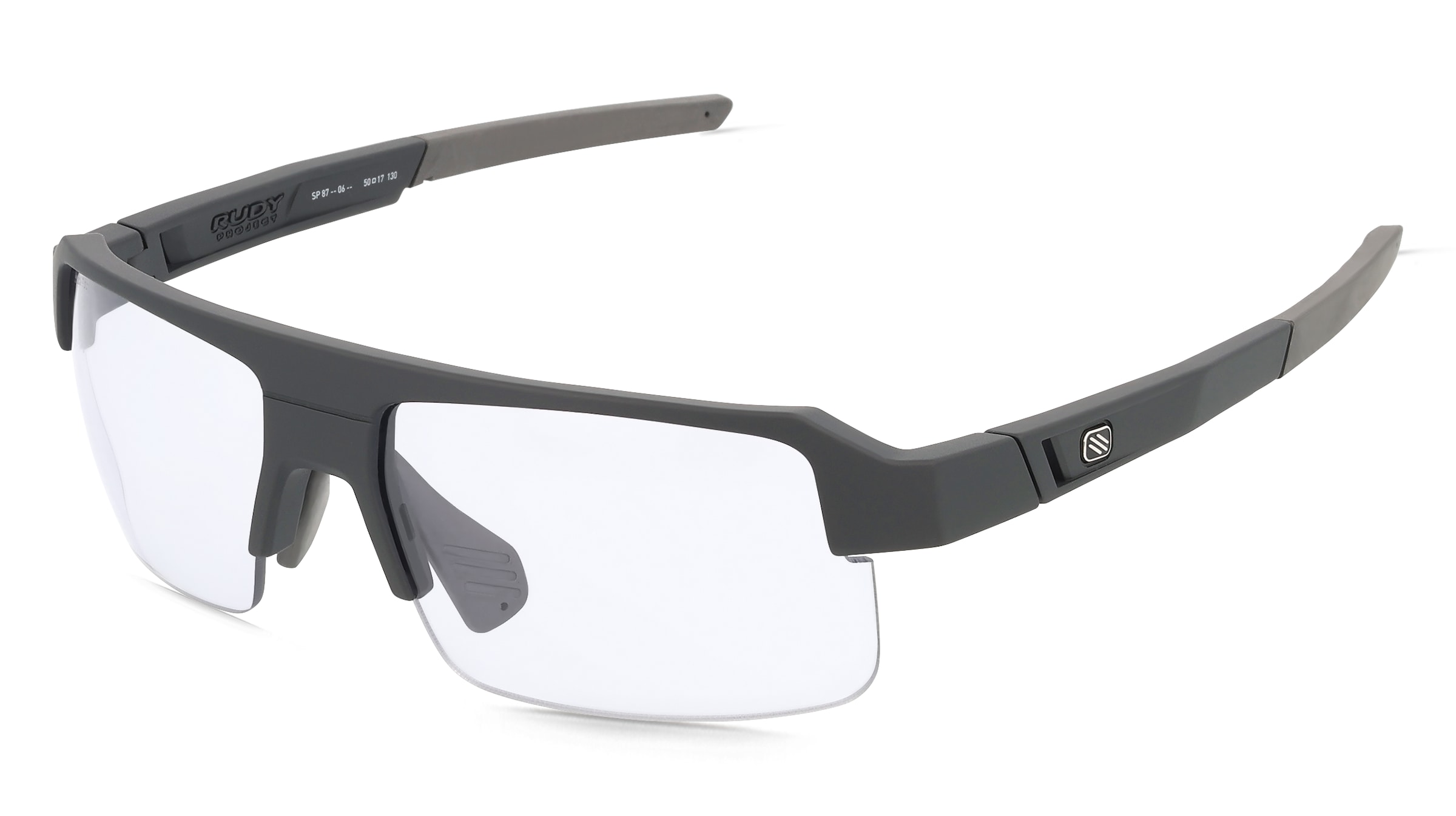 Rudy Project SP877306 SIRIUS Unisex-Sonnenbrille Halbrand Eckig Kunststoff-Gestell, Schwarz