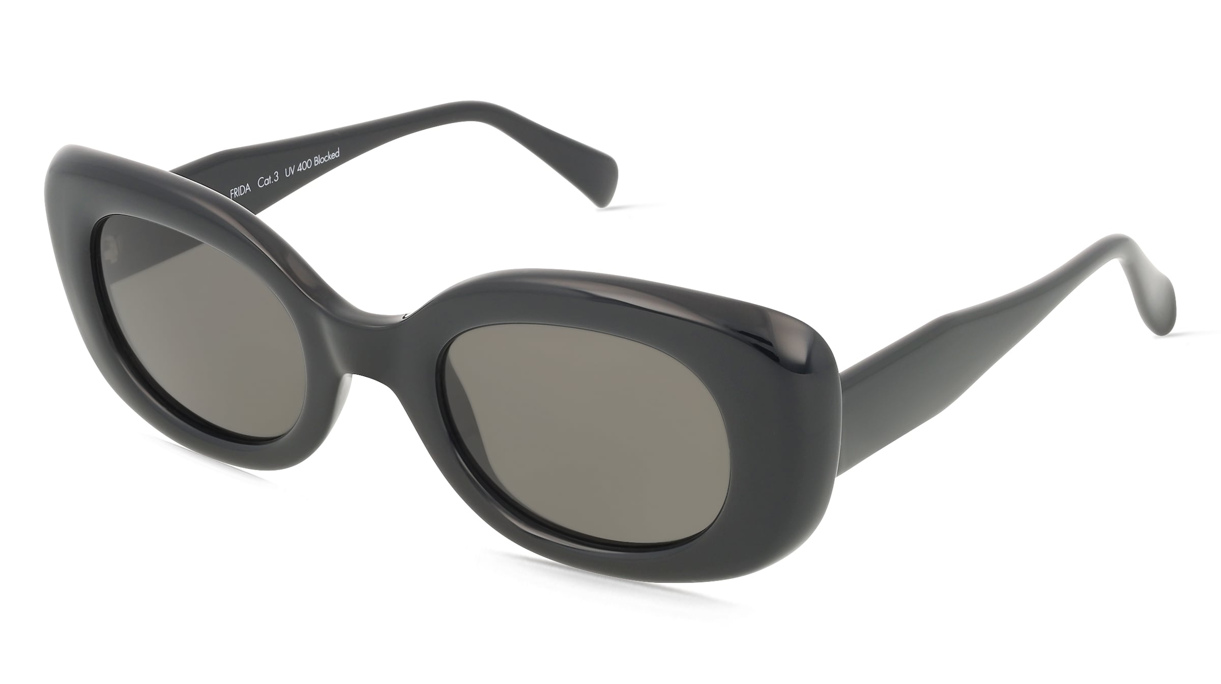 Fielmann MC 625 SUN FA FRIDA Damen-Sonnenbrille Vollrand Oval Propionat-Gestell, Schwarz