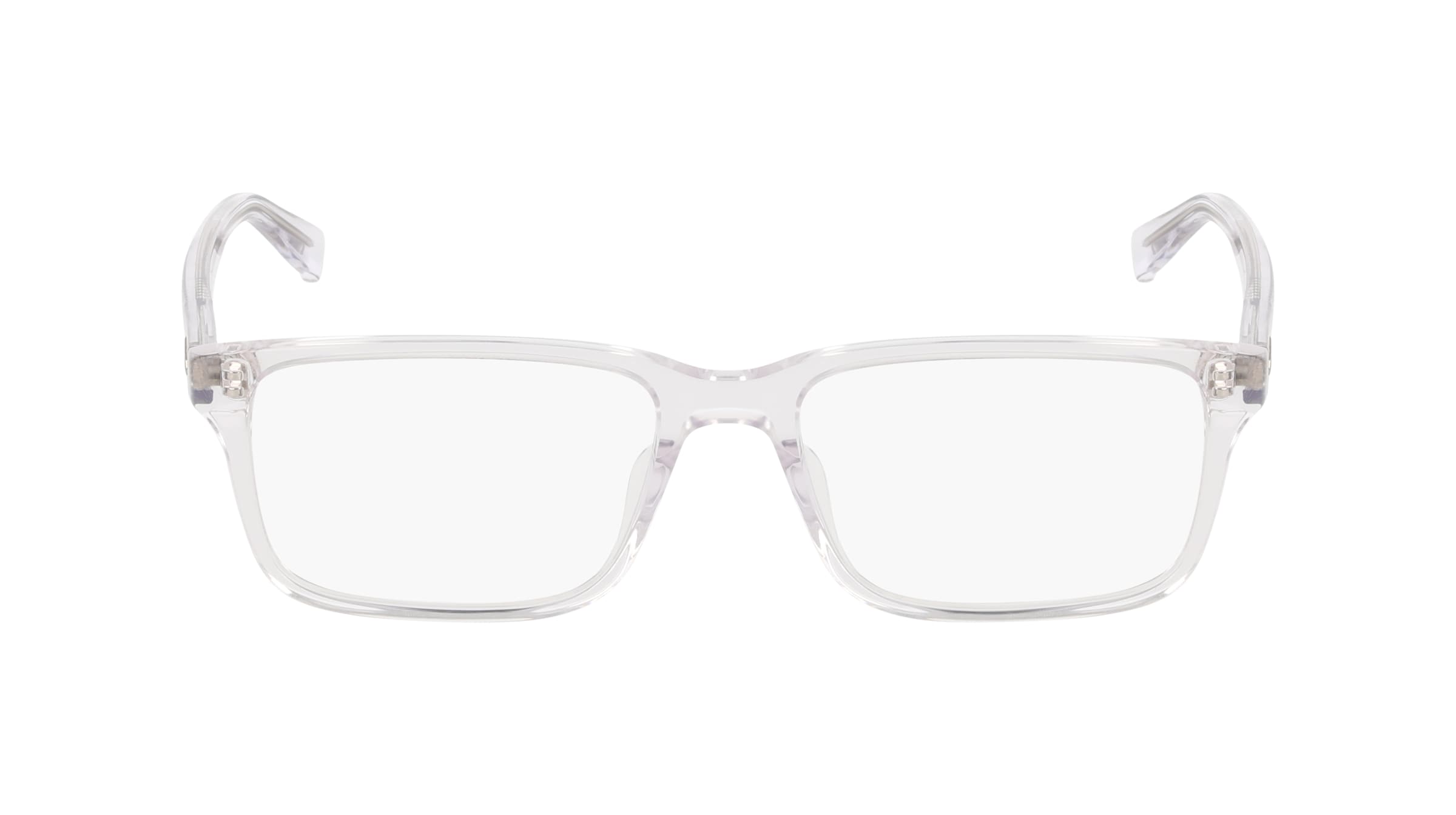 Nike NIKE 1001Y Unisex-Brille inkl. Gläser Vollrand Eckig Acetat-Gestell 53/17/140, Weiß