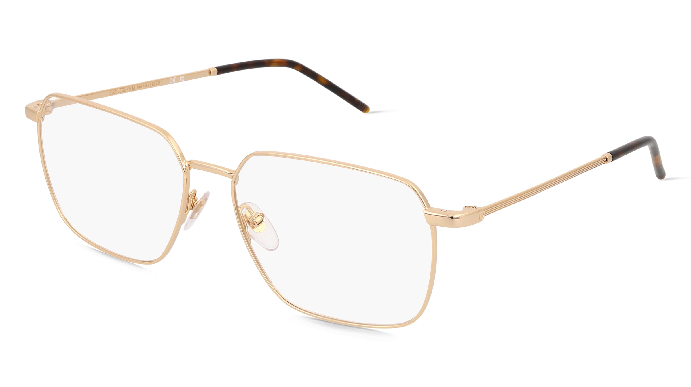 Lozza VL2419 Herren-Brille inkl. Gläser Vollrand Quadratisch Edelstahl-Gestell 58/16/145, Schwarz