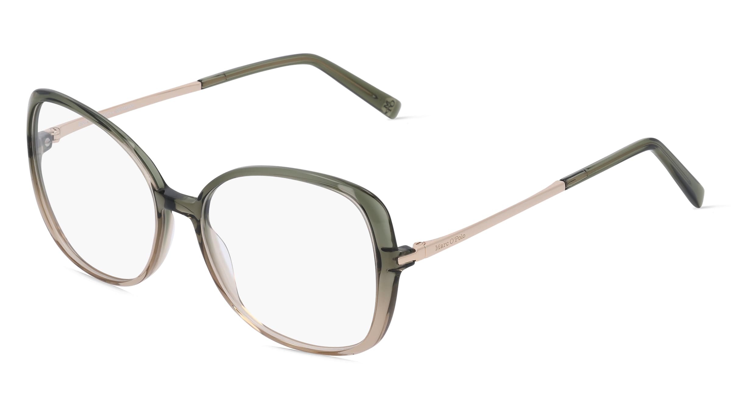 Marc O'Polo Eyewear 503183 Damen-Brille inkl. Gläser Vollrand Butterfly Kunststoff-Gestell 55/16/140, Grün
