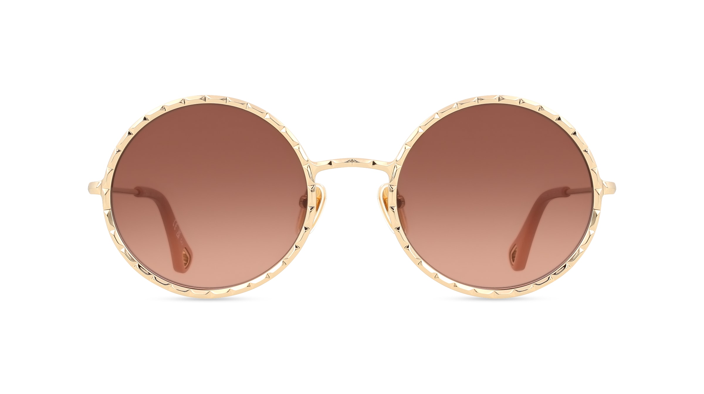 Chloé CH0230S Damen-Sonnenbrille Vollrand Rund Metall-Gestell, gold