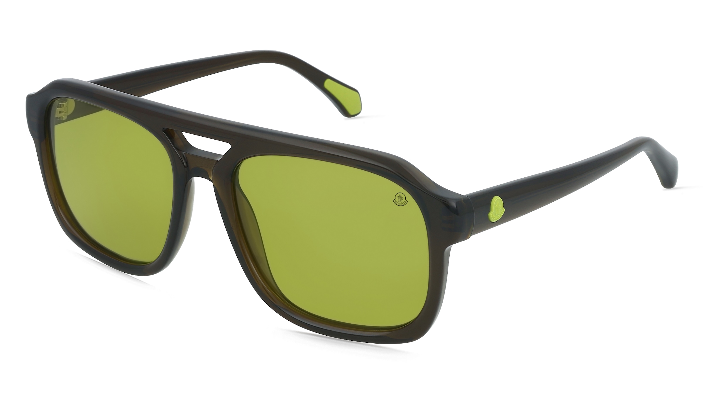 Moncler ME6024 VANTOS Unisex-Sonnenbrille Vollrand Quadratisch Acetat-Gestell, Grün