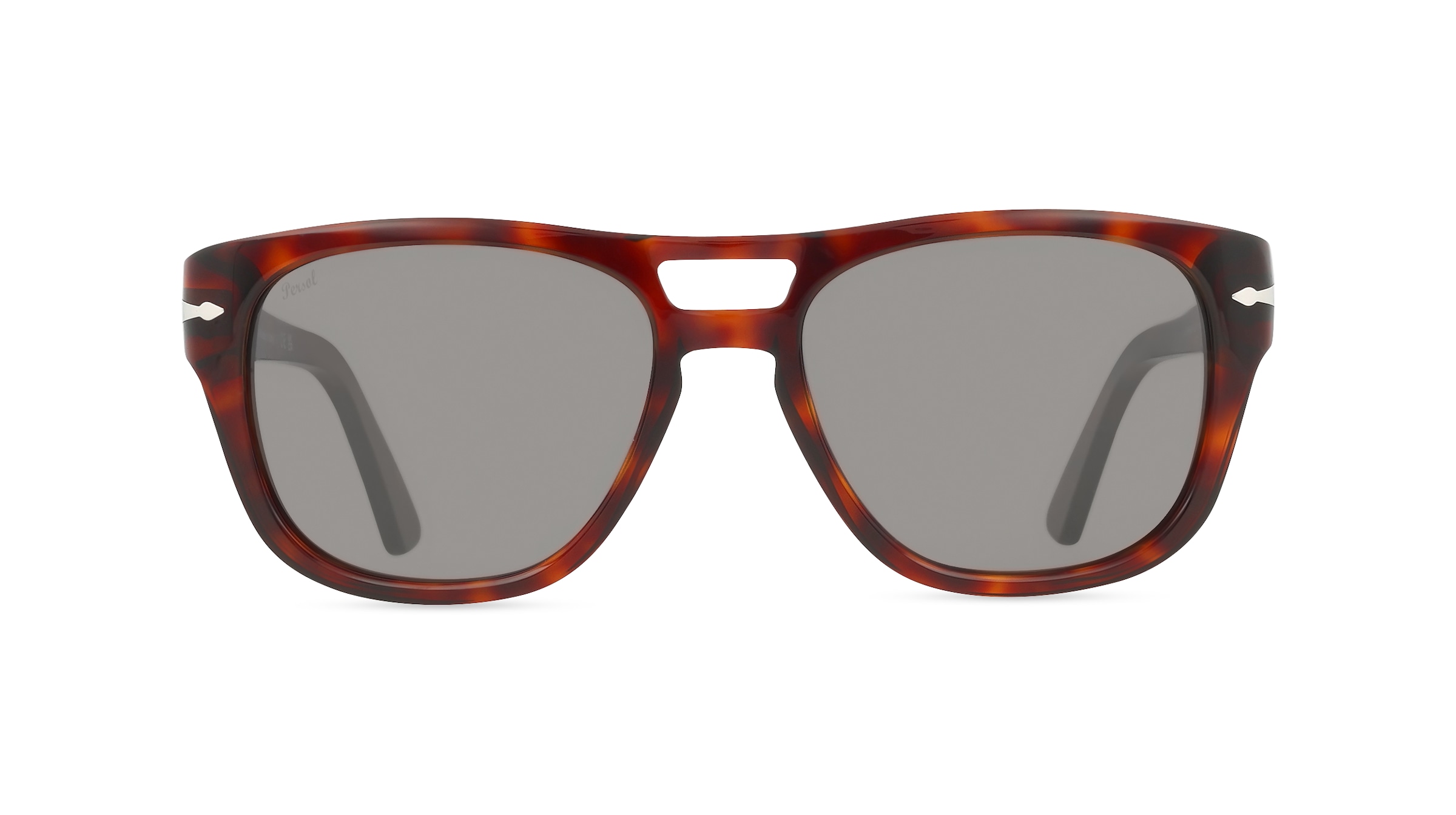 Persol PO3366S Damen-Sonnenbrille Vollrand Eckig Acetat-Gestell, braun