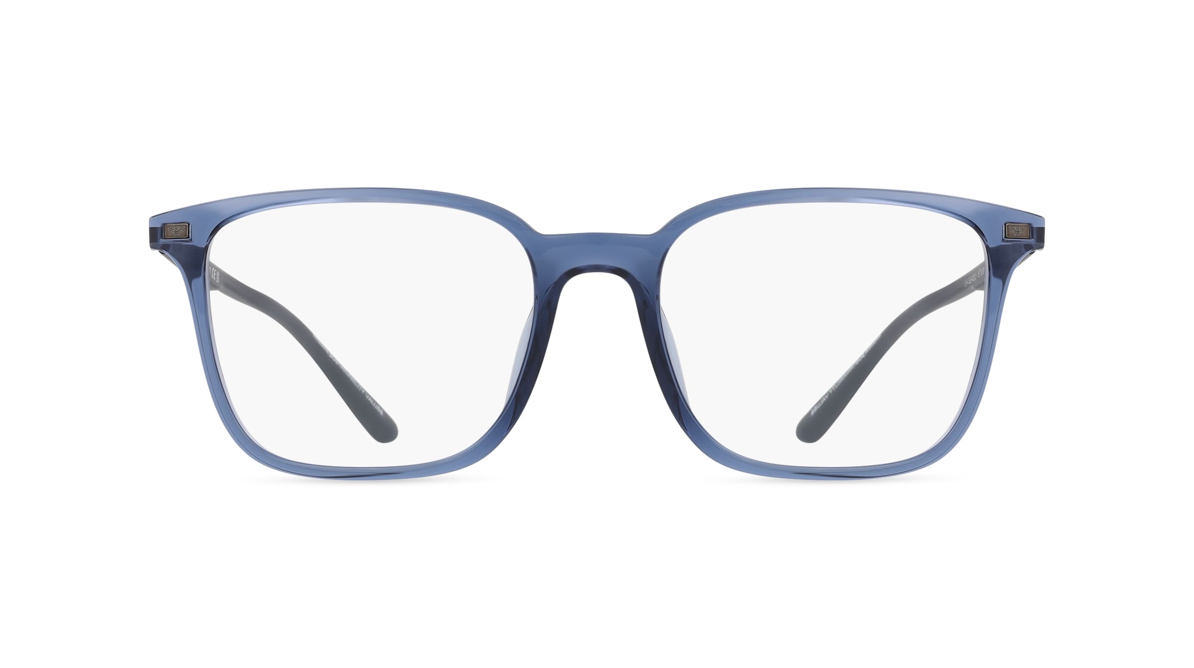 Emporio Armani 0EA3242U Herren-Brille inkl. Gläser Vollrand Eckig Acetat-Gestell 54mm/19mm/145mm, blau