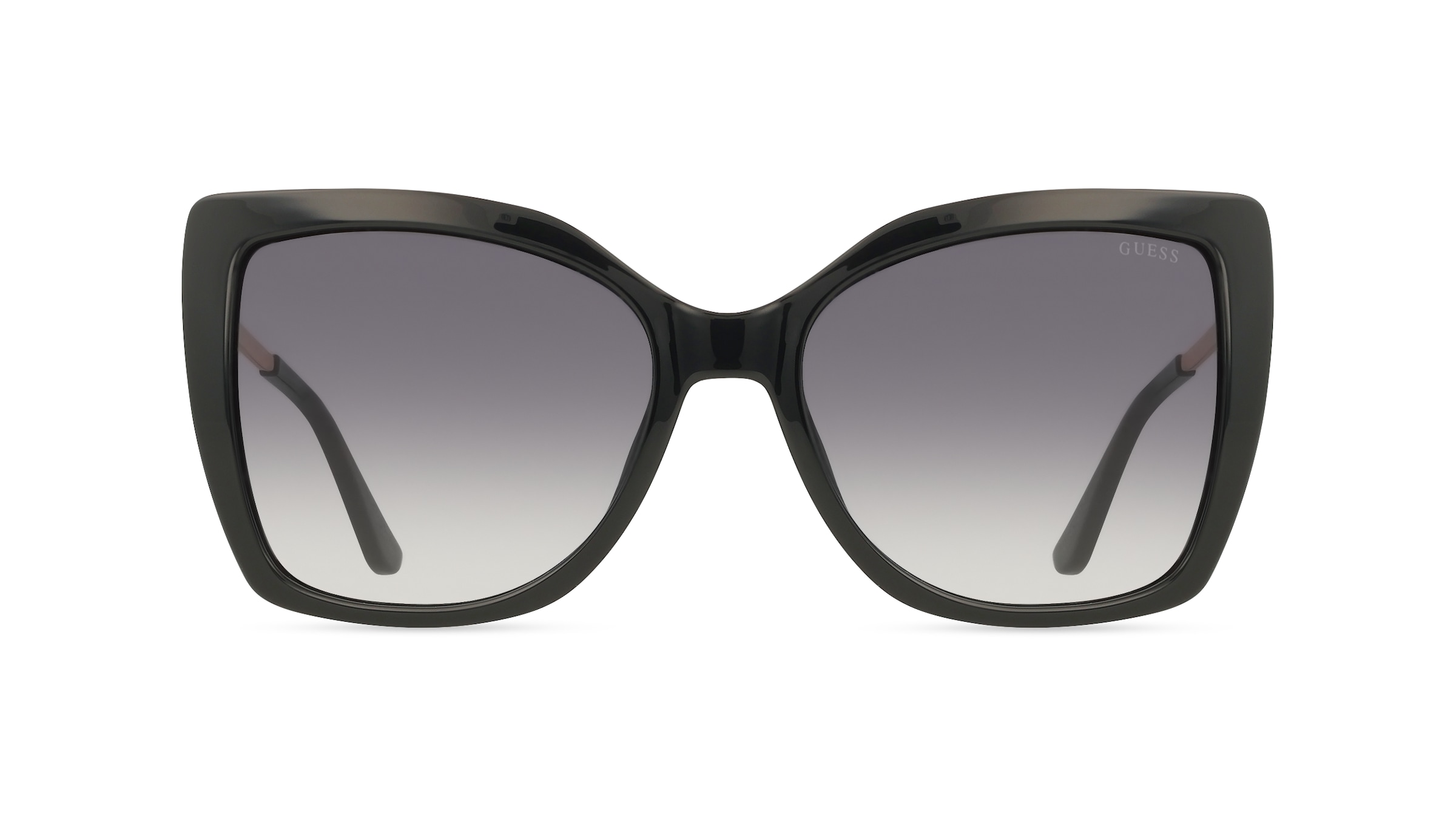 Guess GU00266 Damen-Sonnenbrille Vollrand Quadratisch Kunststoff-Gestell, schwarz