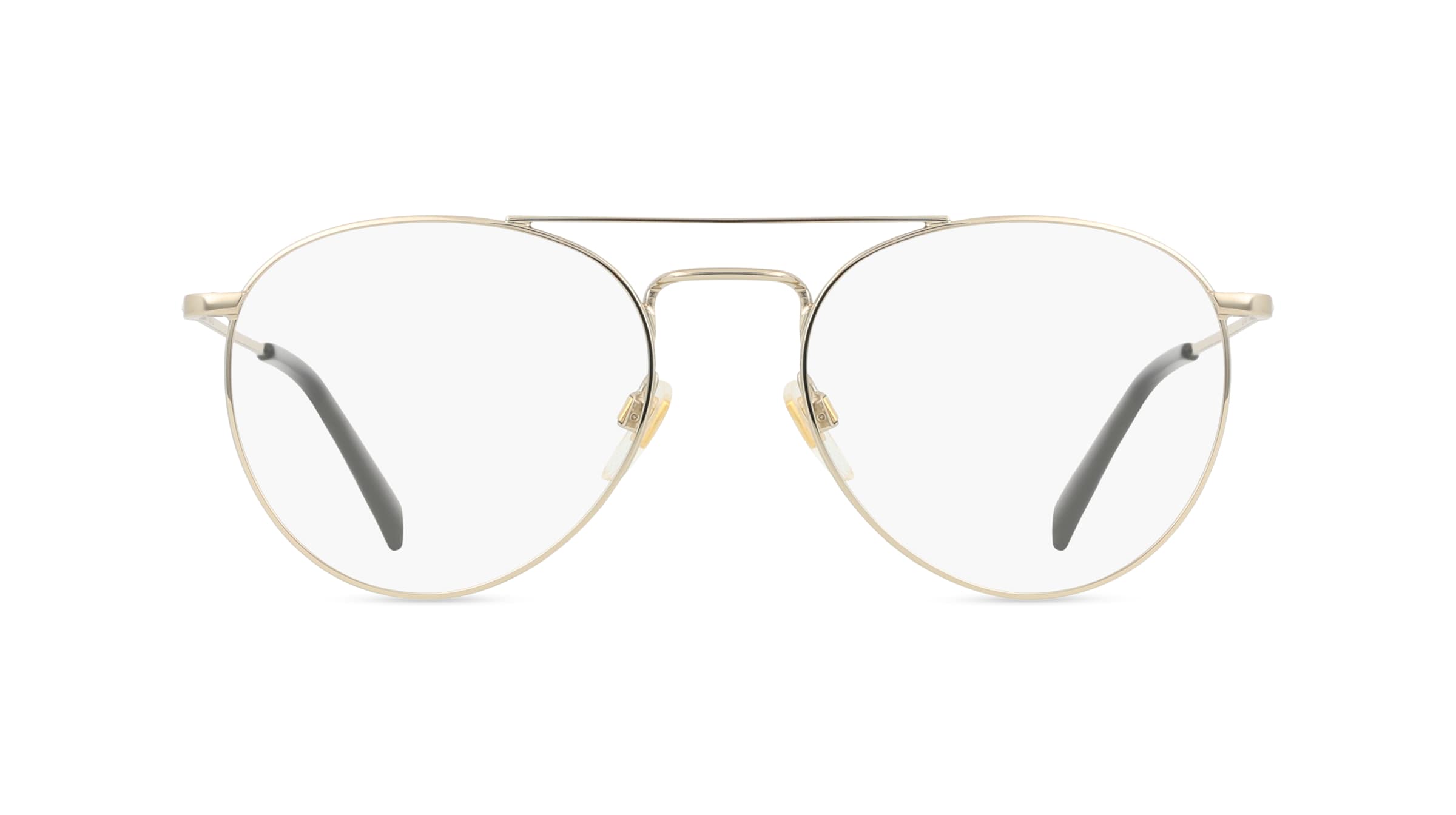 Levi's LV1006 Unisex-Brille inkl. Gläser Vollrand Pilot Metall-Gestell 54mm/19mm/145mm, gold