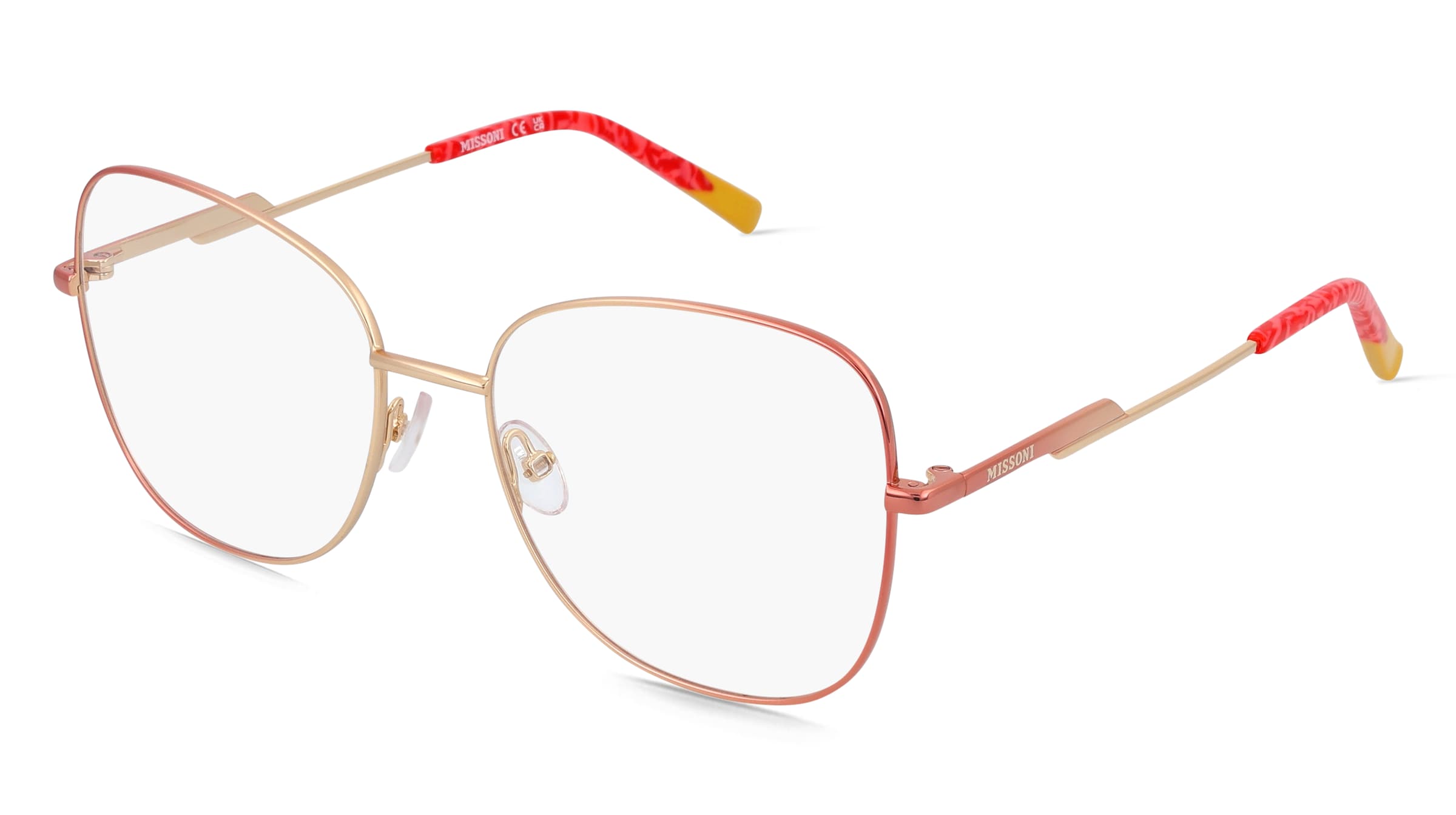 Missoni MIS 0227 Damen-Brille inkl. Gläser Vollrand Butterfly Metall-Gestell 50/17/145, Gold