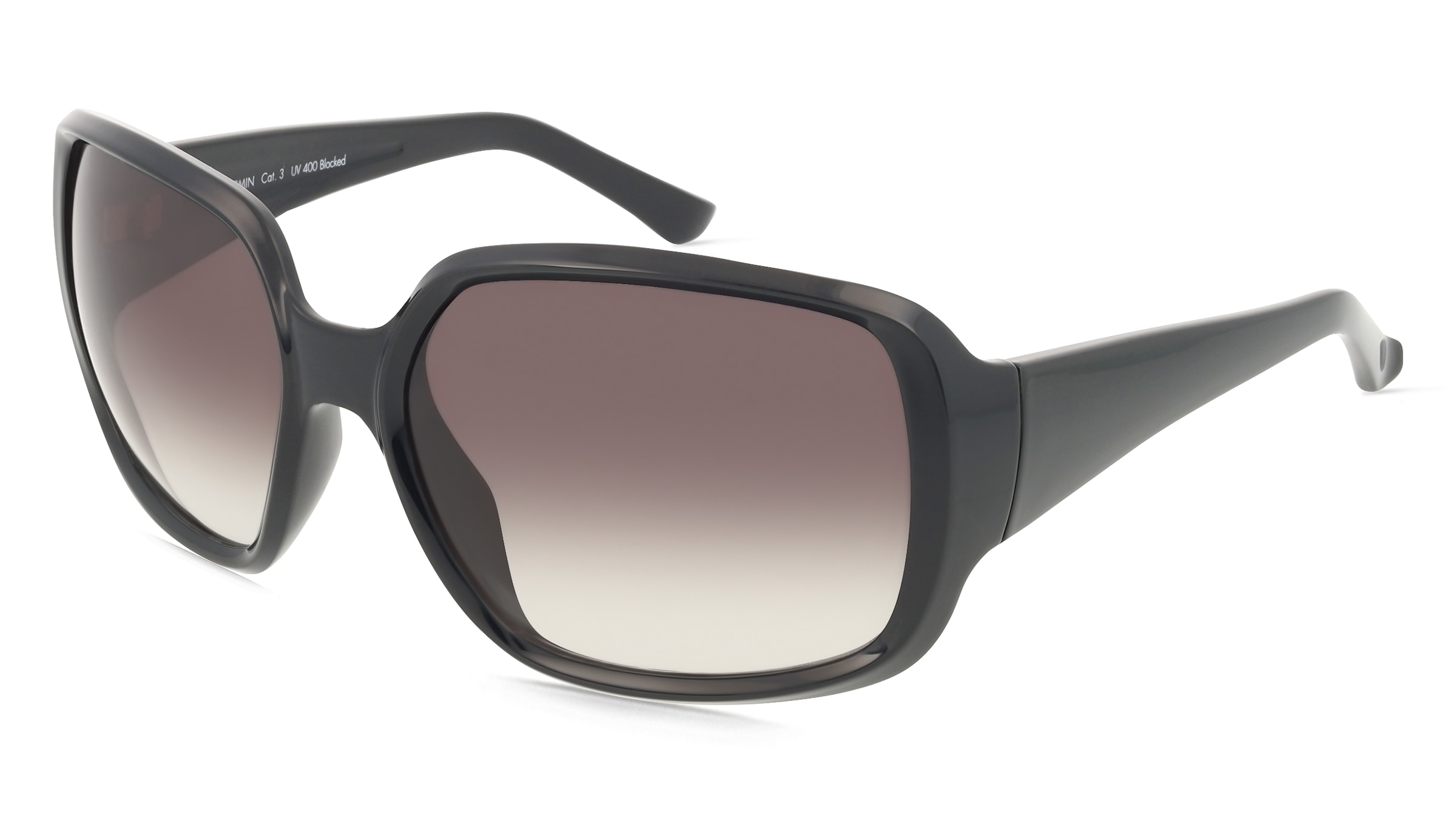 Fielmann LD 036 SUN CL JASMIN Damen-Sonnenbrille Vollrand Quadratisch Acetat Spritzguss-Gestell, Schwarz
