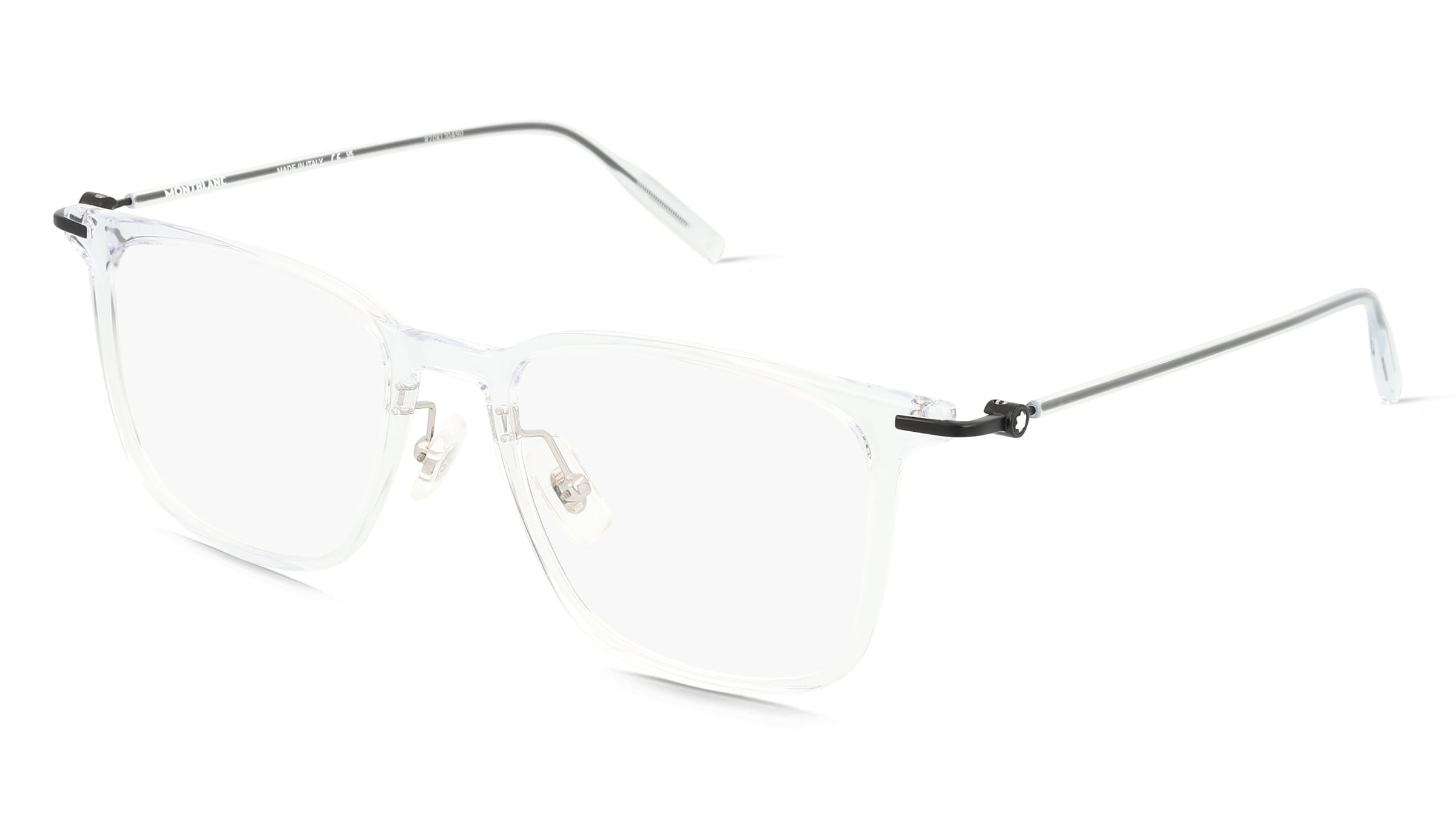 Montblanc MB0354O Unisex-Brille inkl. Gläser Vollrand Quadratisch Kunststoff-Gestell 52/18/145, Transparent