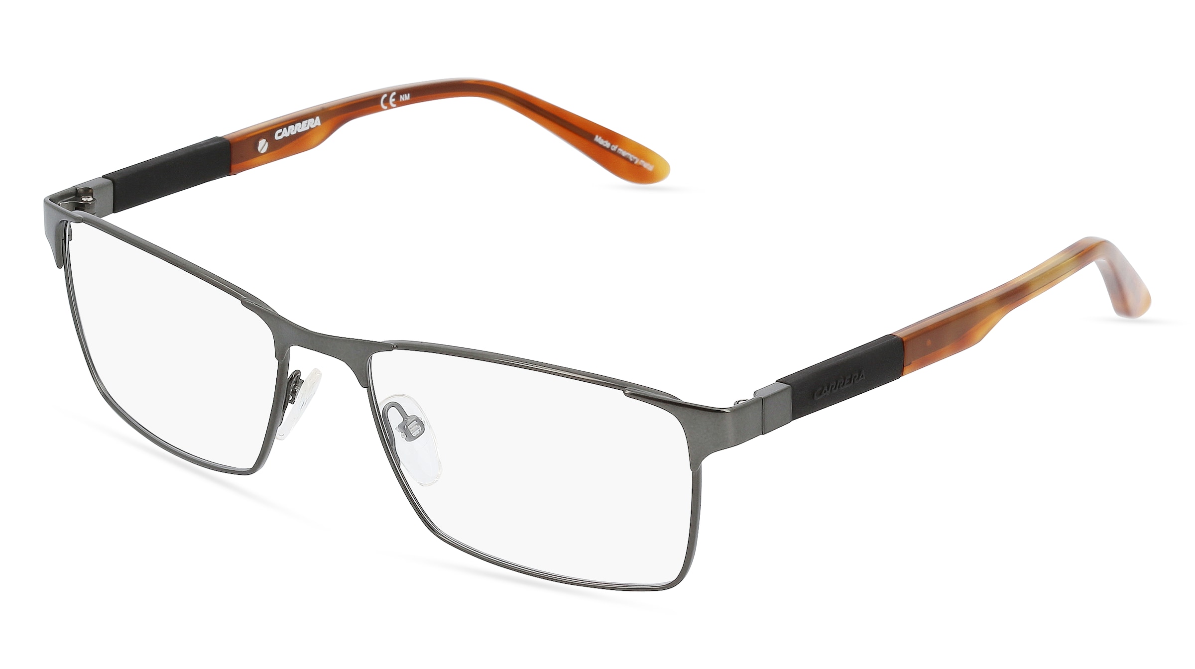 Carrera CA 8822 Herren-Brille inkl. Gläser Vollrand Quadratisch Metall-Gestell 56/17/135, Grau